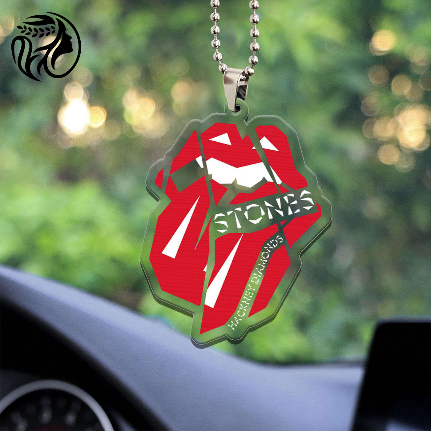 The Rolling Stones Custom shape Clear-sided Acrylic Car Ornament Gift