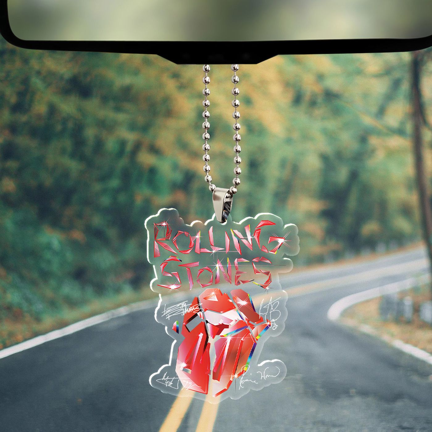 The Rolling Stones Custom shape Clear-sided Acrylic Car Ornament Gift