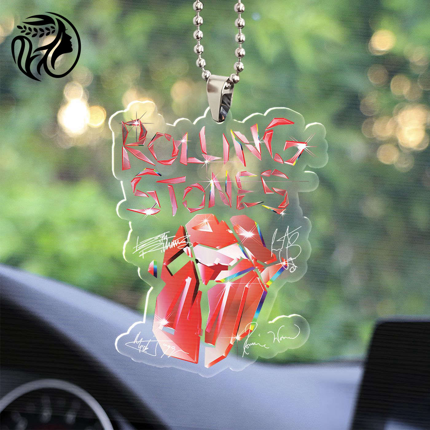 The Rolling Stones Custom shape Clear-sided Acrylic Car Ornament Gift