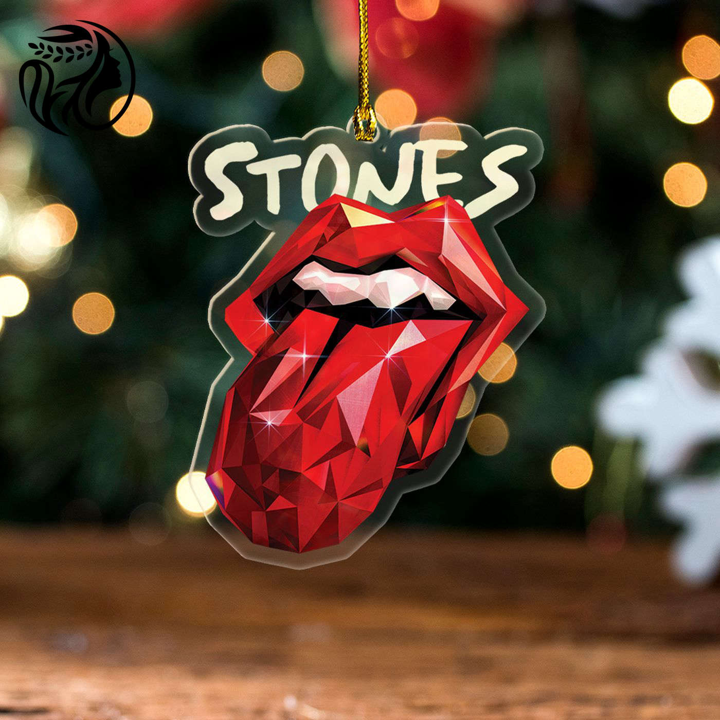 The Rolling Stones Custom Shape Clear-sided Acrylic Ornament Gift