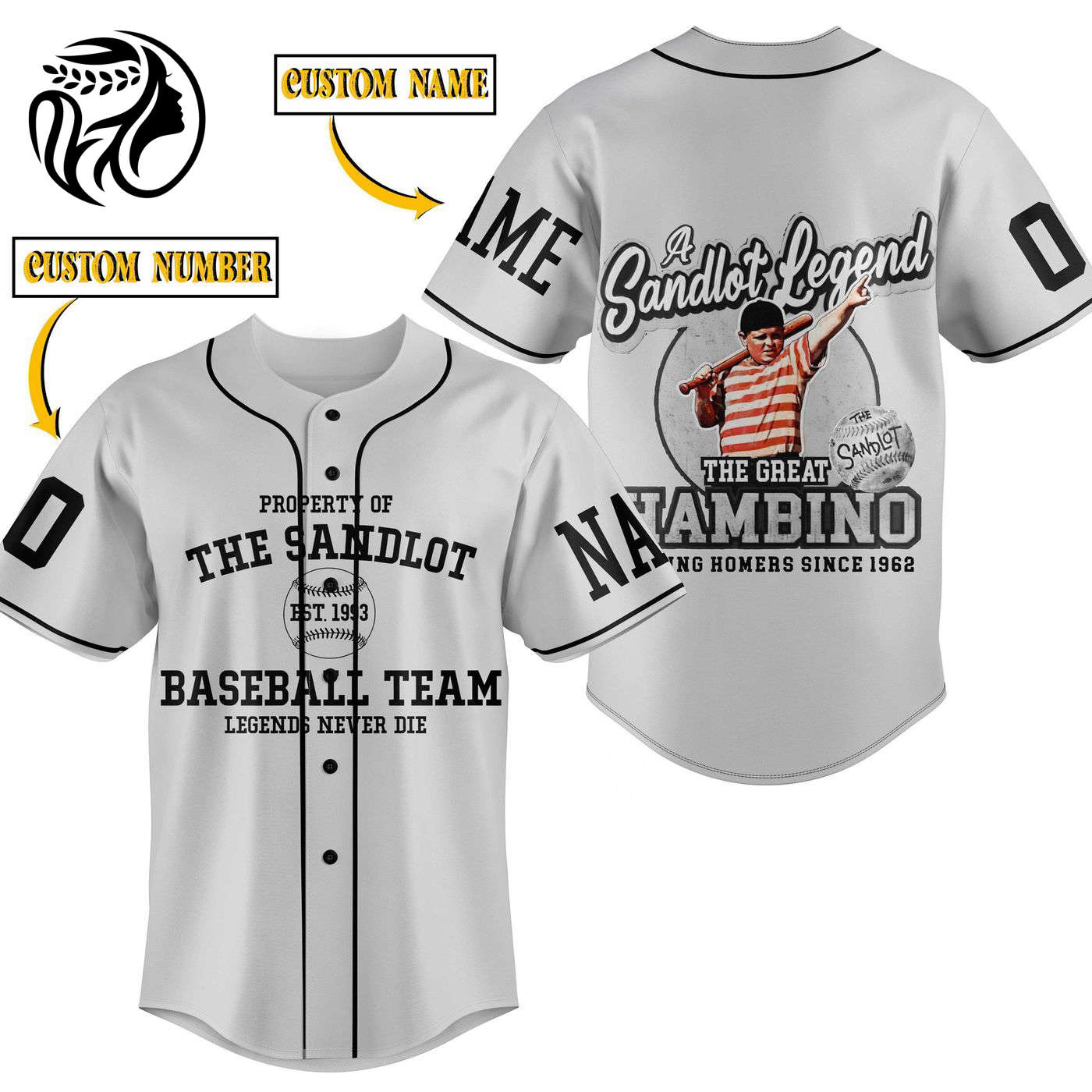 The Sandlot Baseball Jersey For Men Women And Kids Gift