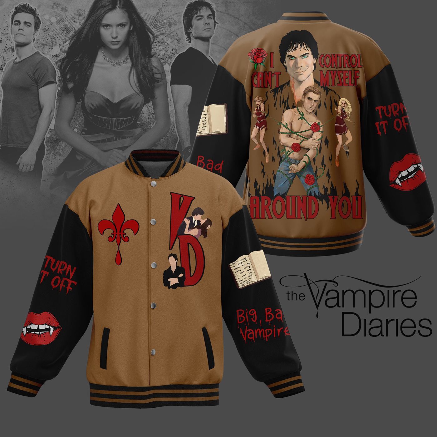 The Vampire Diaries New Premium Baseball Jacket Gift For Fan The Vampire Diaries New Premium Baseball Jacket Gift For Fan