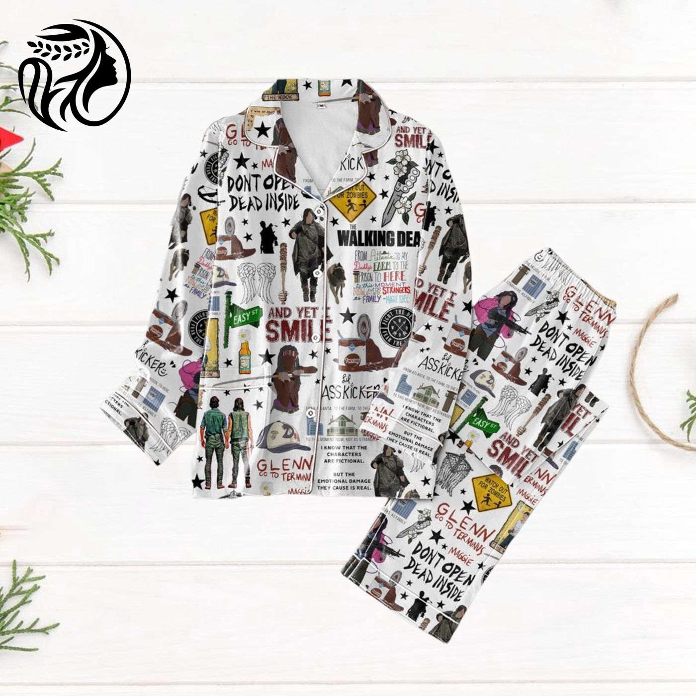 The Walking Dead Xmas Pajamas – Daryl Dixon Women s PJs Rick Grimes Christmas Gift – Horror Movie Shirt