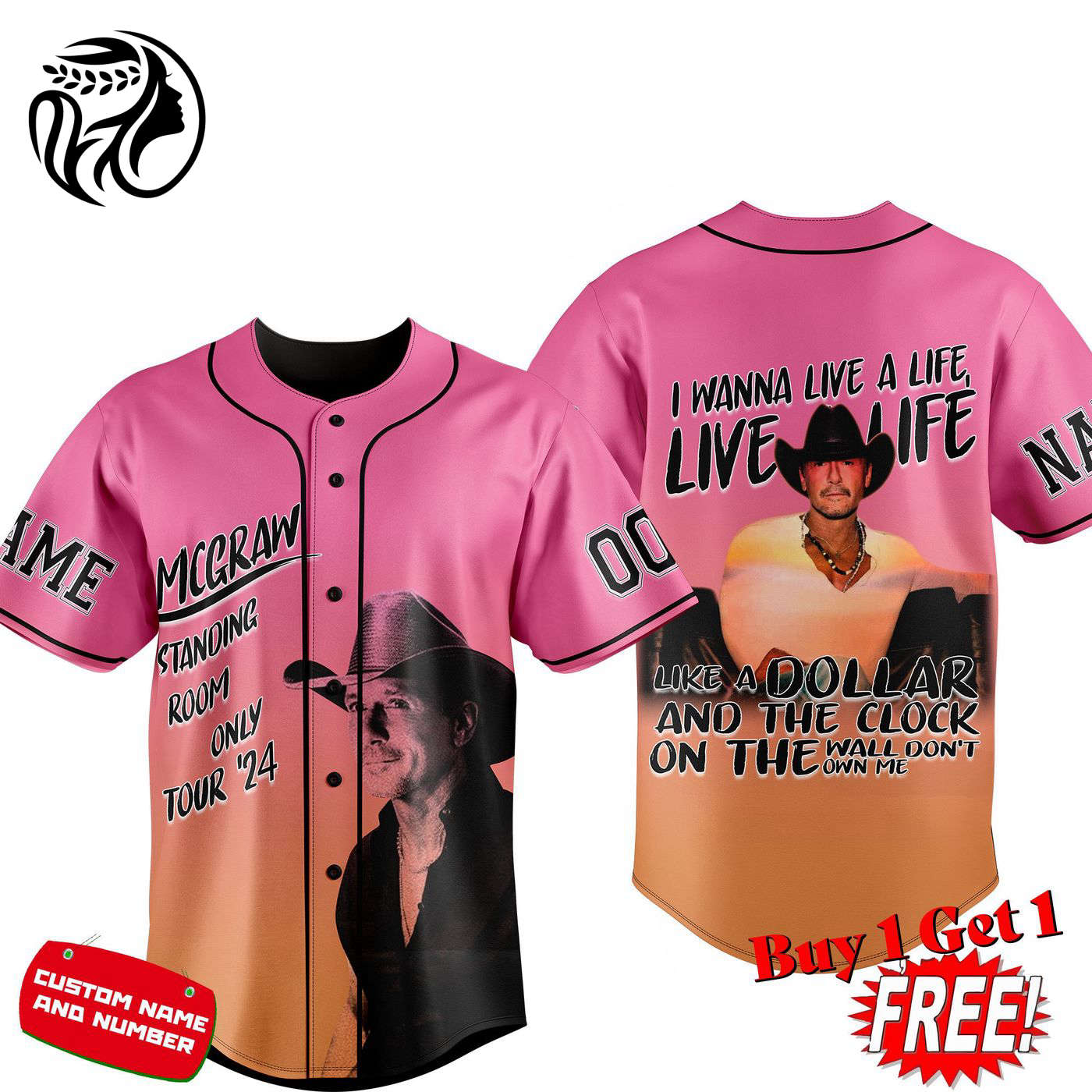 Tim McGraw Baseball Jersey For Men Women And Kids Gift