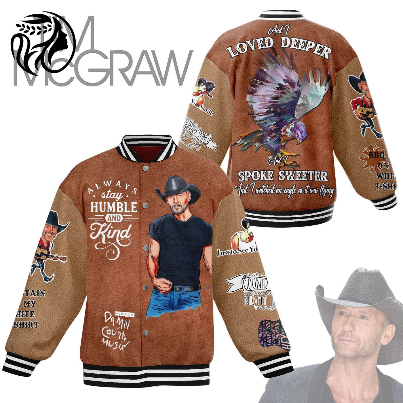 Tim McGraw New Premium Baseball Jacket  - Gift for Women For Fan