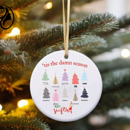 Swift Christmas Ornament: Tis the Damn Season – Taylor Eras Concert Merch & Gift for Swifty