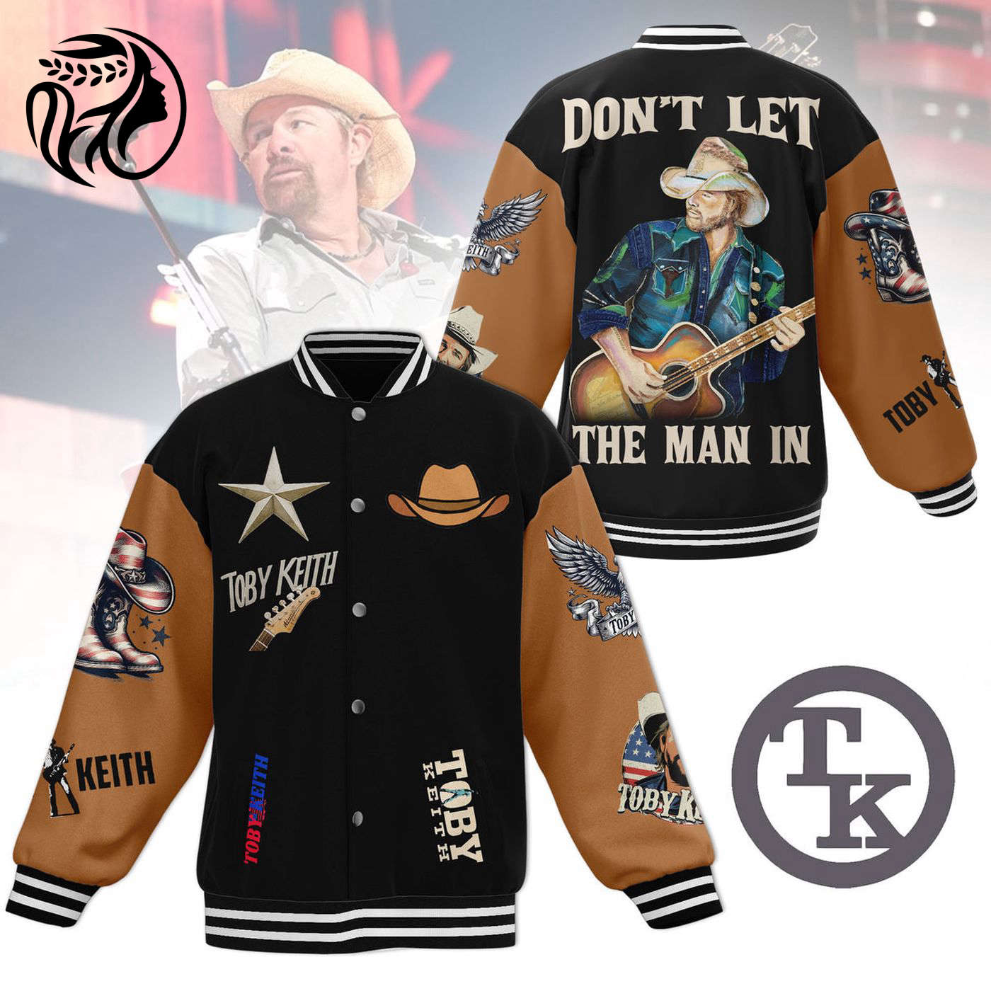 Toby Keith New Premium Baseball Jacket  - Gift for Women For Fan