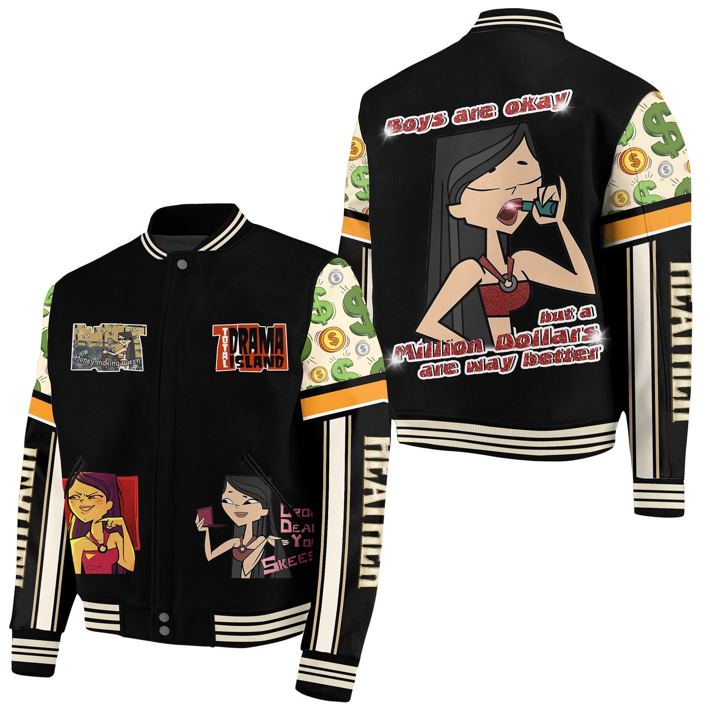 Total Drama New Premium Baseball Jacket Gift For Fan Total Drama New Premium Baseball Jacket Gift For Fan