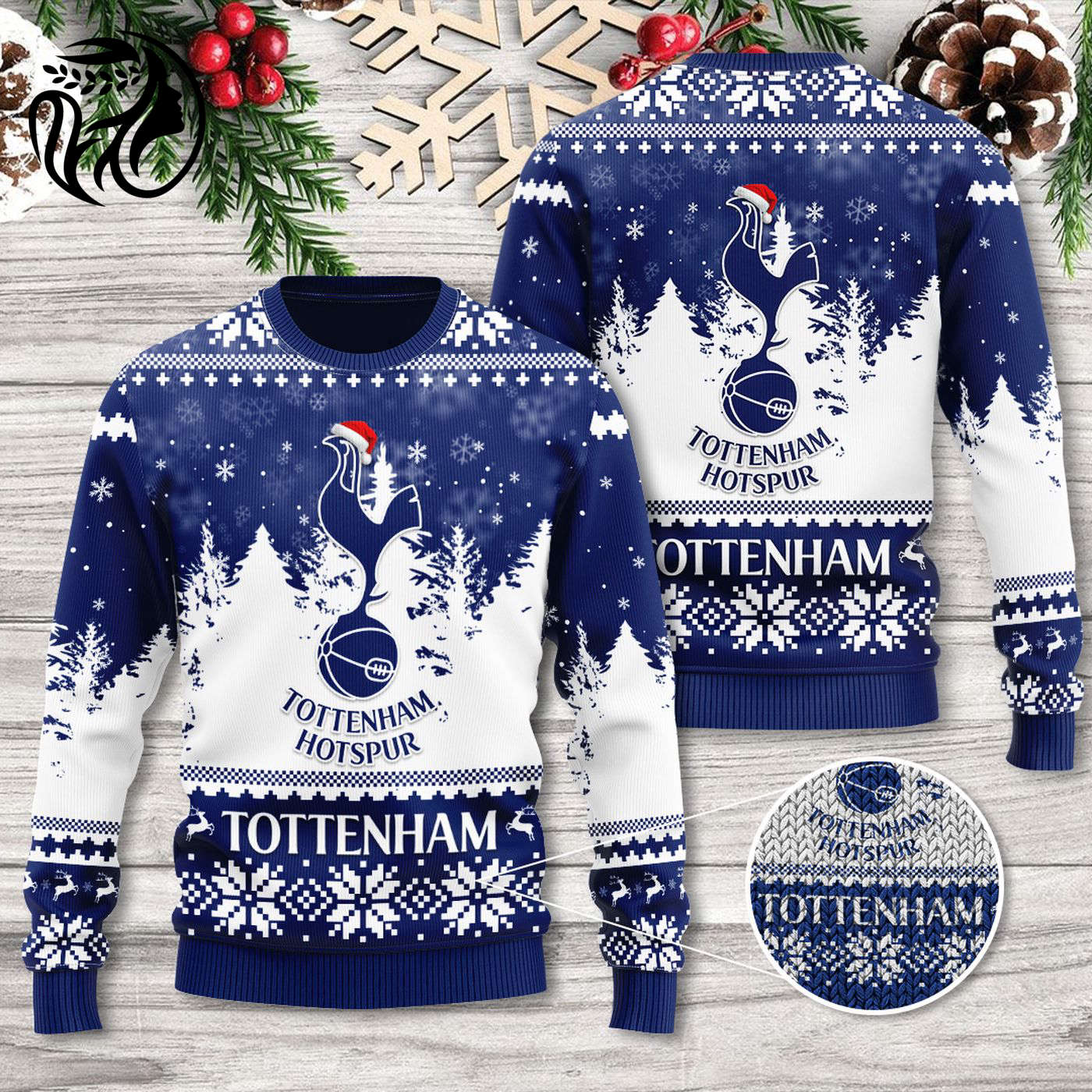 Tottenham Hotspur FC 3D Ugly Sweater  – Gift for Women –  – Gift for Women for Men Women Christmas Day
