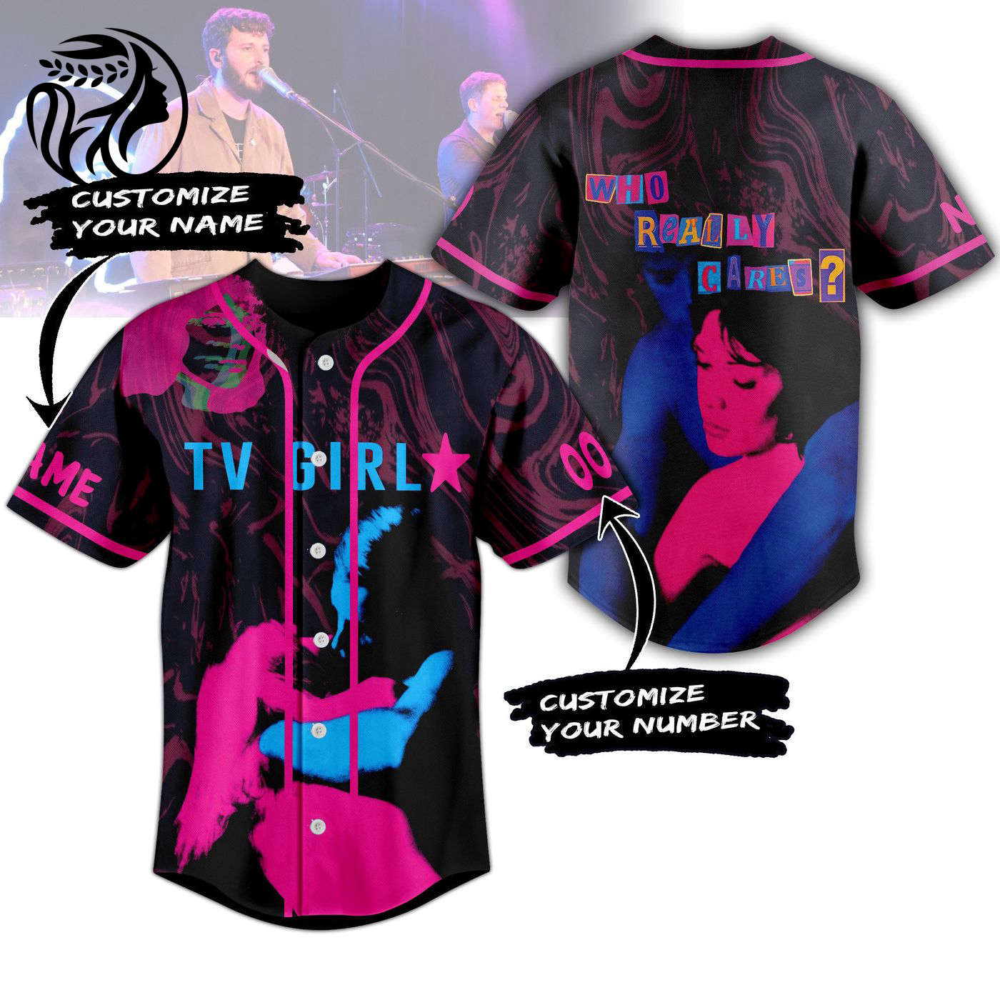 TV Girl Baseball Jersey For Men Women And Kids Gift