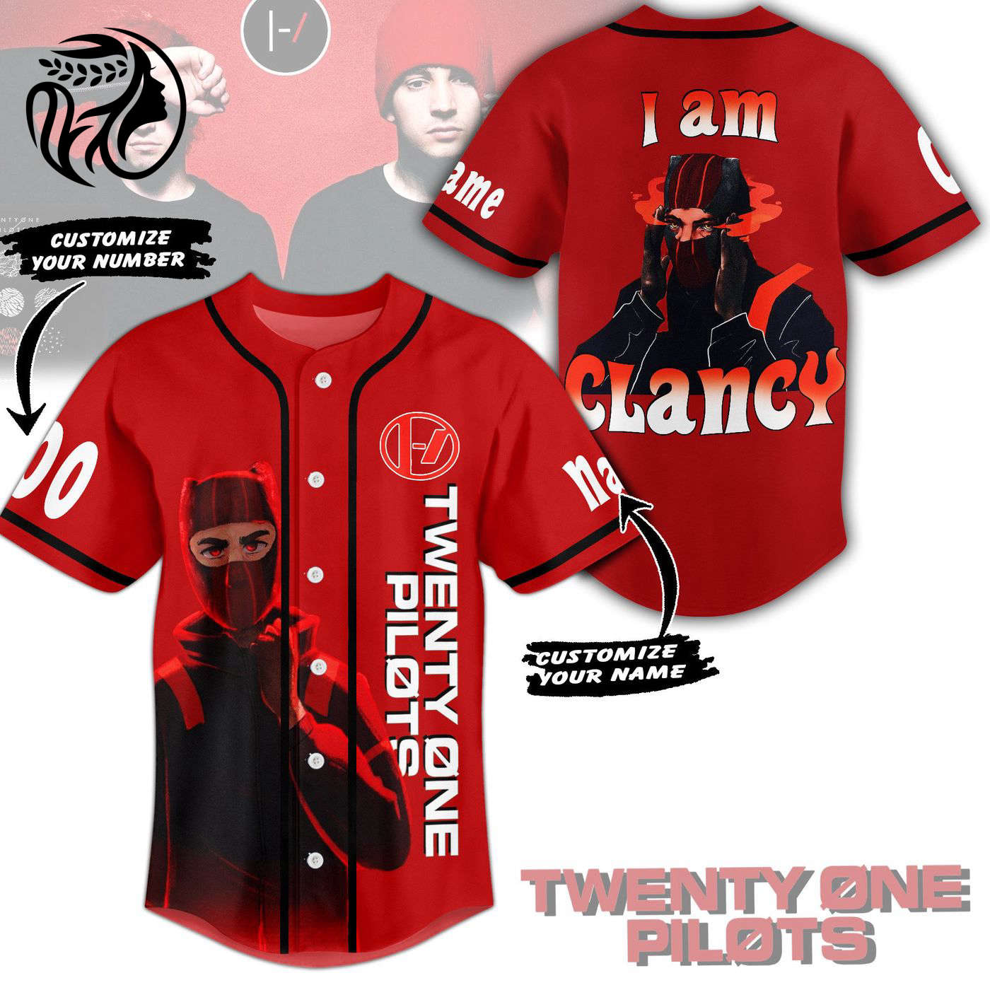 Twenty One Pilots Baseball Jersey For Men Women And Kids Gift