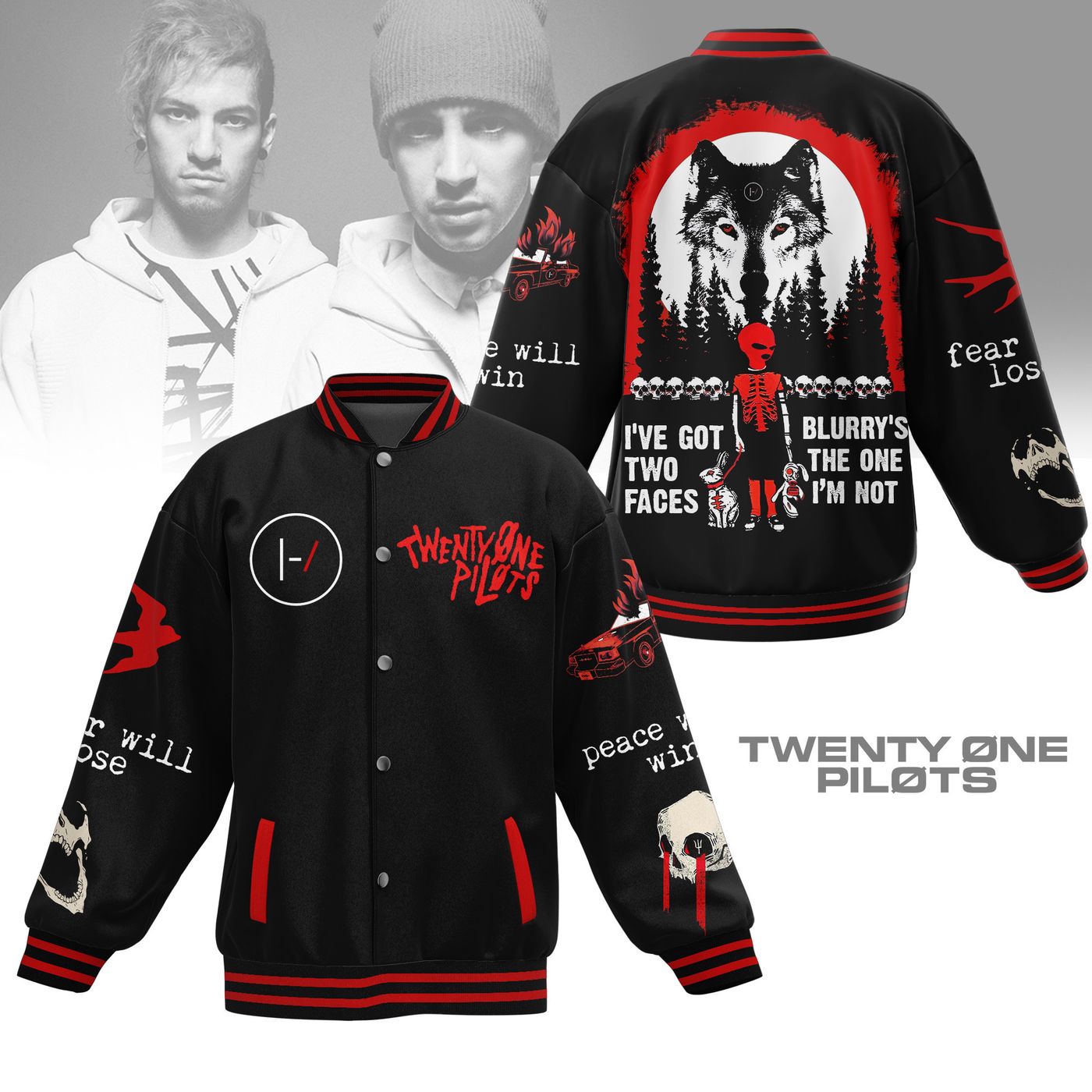 Twenty One Pilots New Premium Baseball Jacket Gift For Fan Twenty One Pilots New Premium Baseball Jacket Gift For Fan