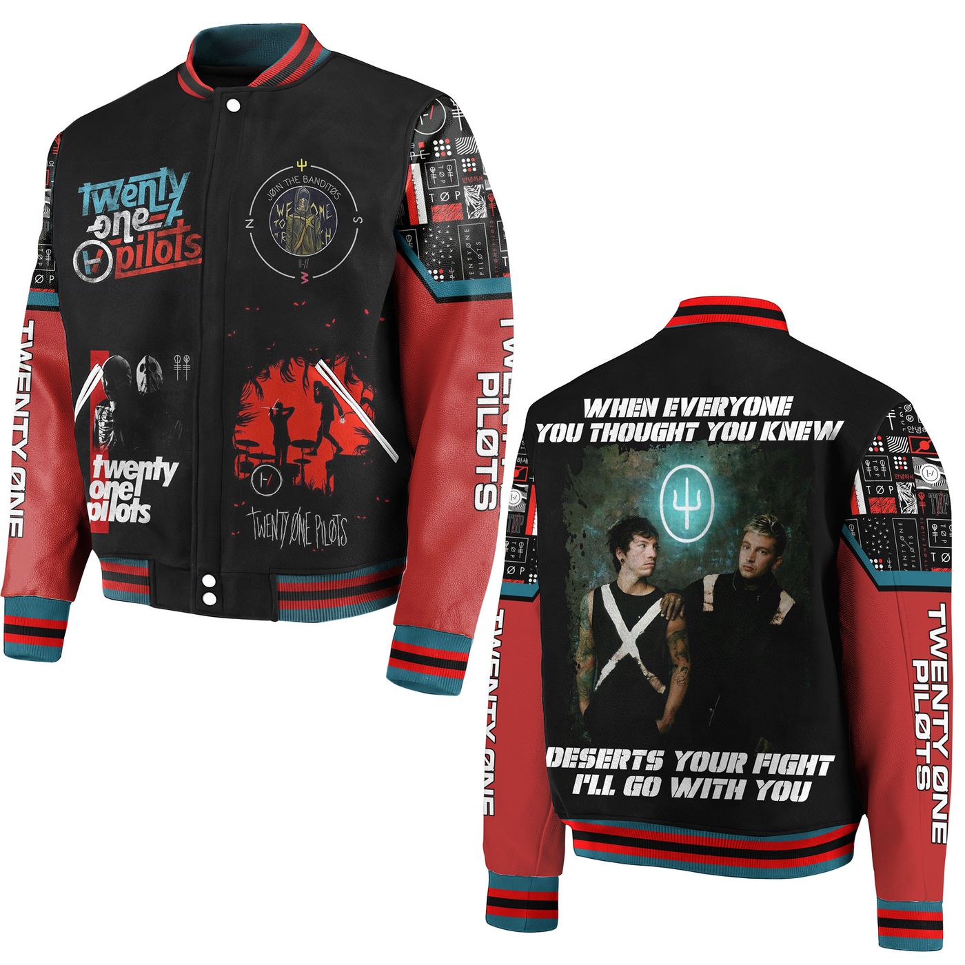 Twenty One Pilots New Premium Baseball Jacket Gift For Fan Twenty One Pilots New Premium Baseball Jacket Gift For Fan