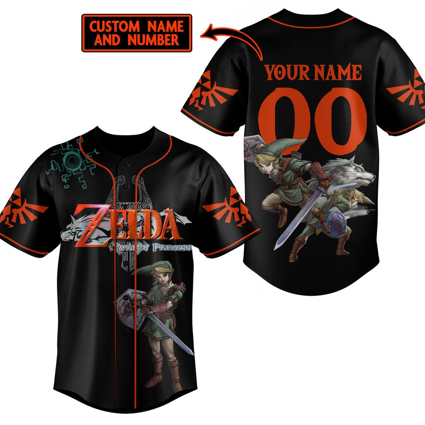 Twilight Princess ZeldaBaseball Jersey For Men Women And Kids Gift
