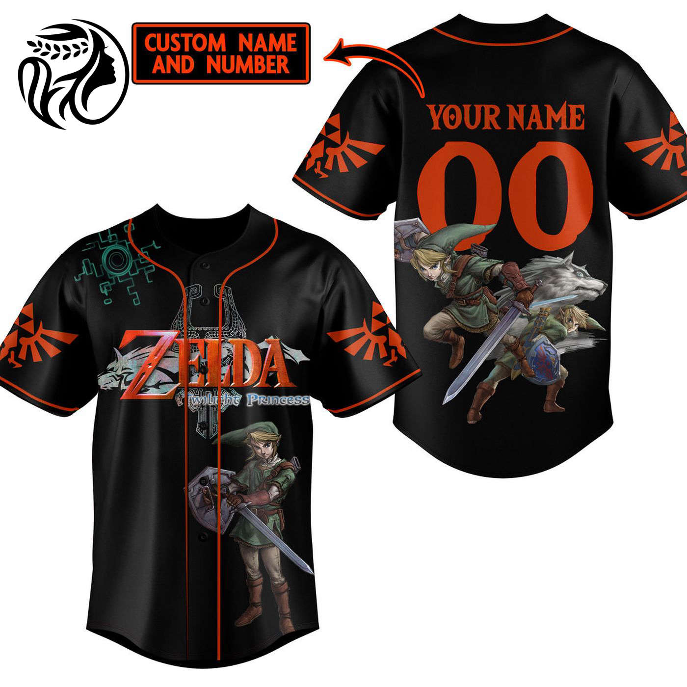 Twilight Princess ZeldaBaseball Jersey For Men Women And Kids Gift