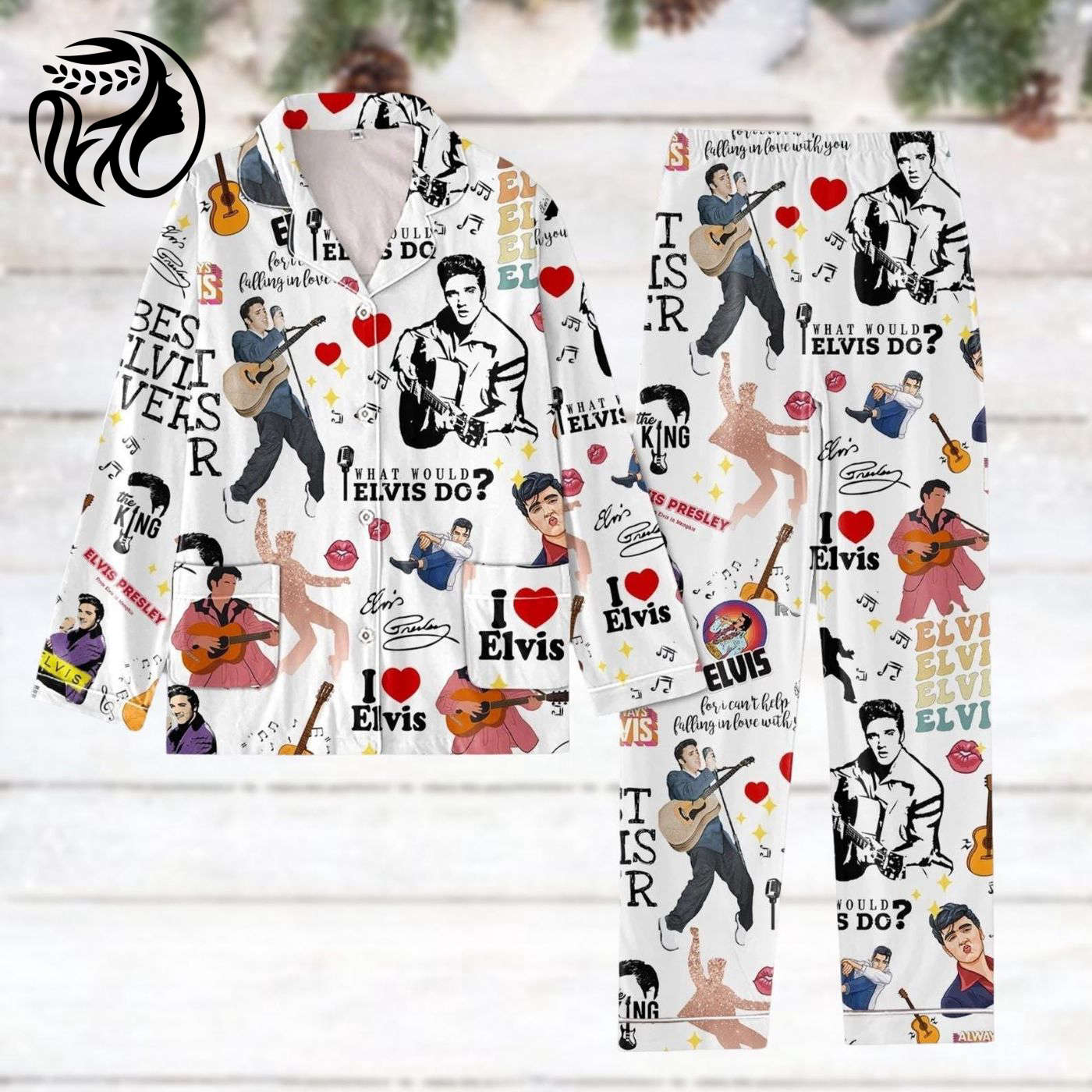Vintage Elvis Presley Pajamas – Women s Rock n Roll Set Perfect Music Lover Gift