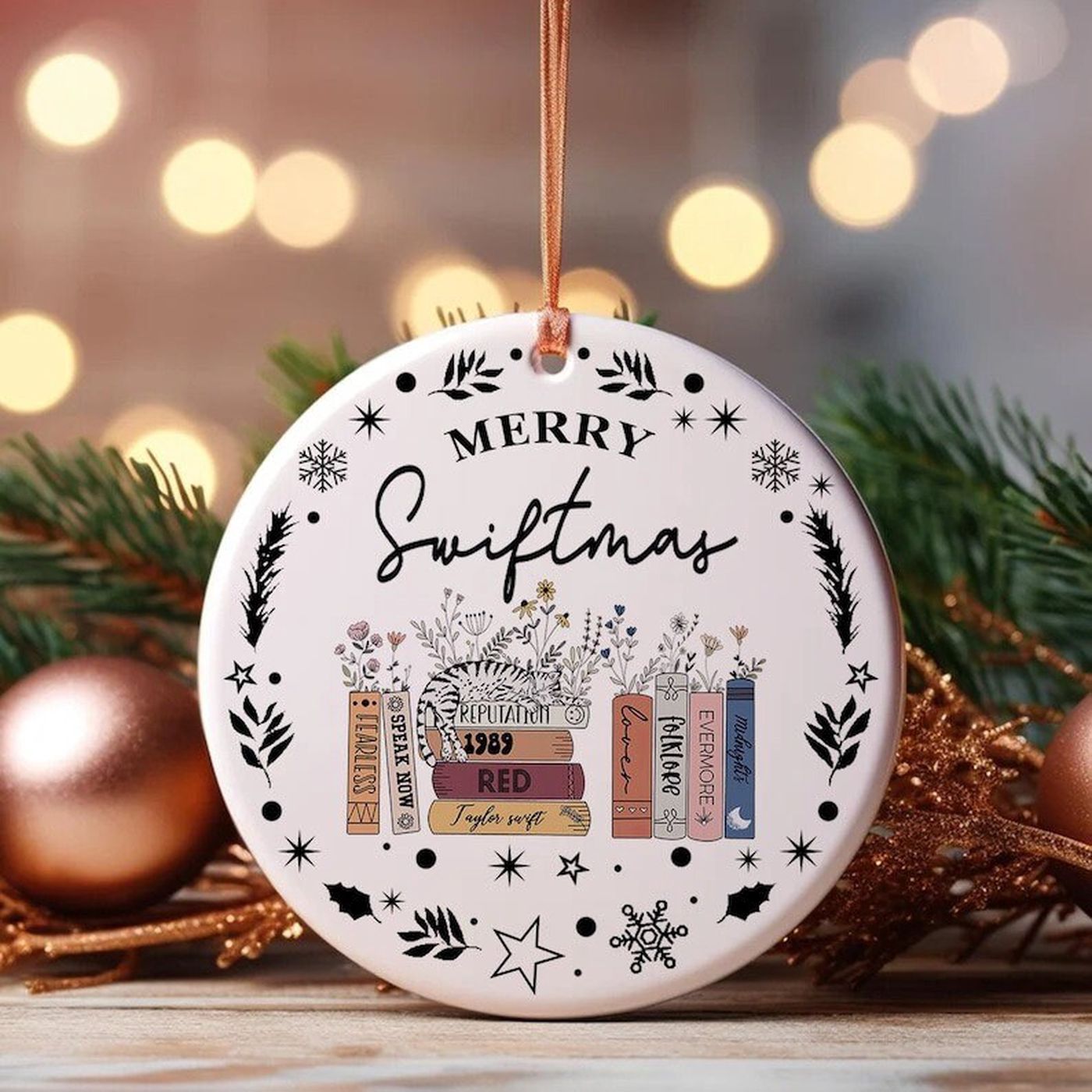 Taylor Swift Eras Tour Ceramic Ornament – Perfect Swiftie Fan Gift Vintage Design