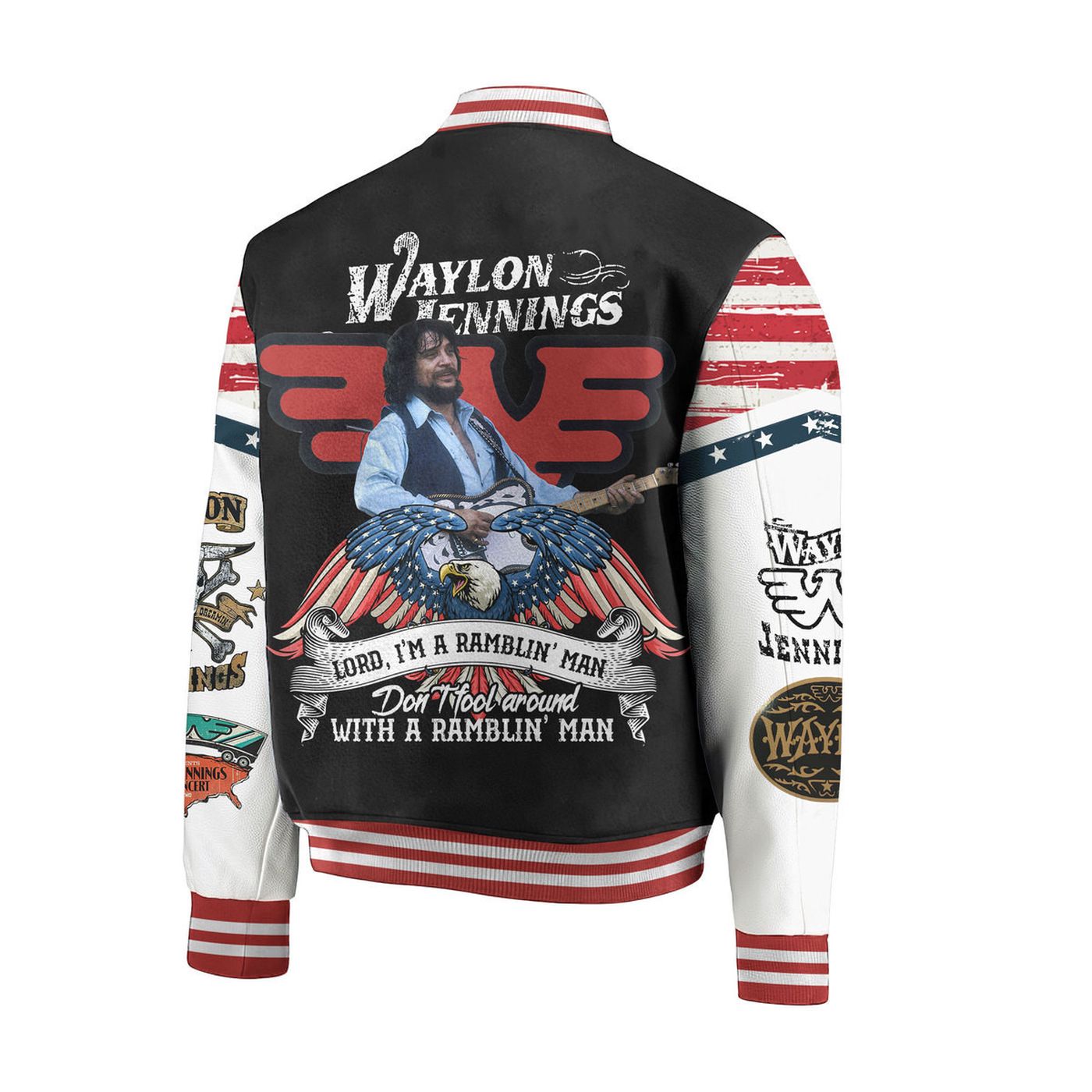 Waylon Jennings New Premium Baseball Jacket Gift For Fan Waylon Jennings New Premium Baseball Jacket Gift For Fan