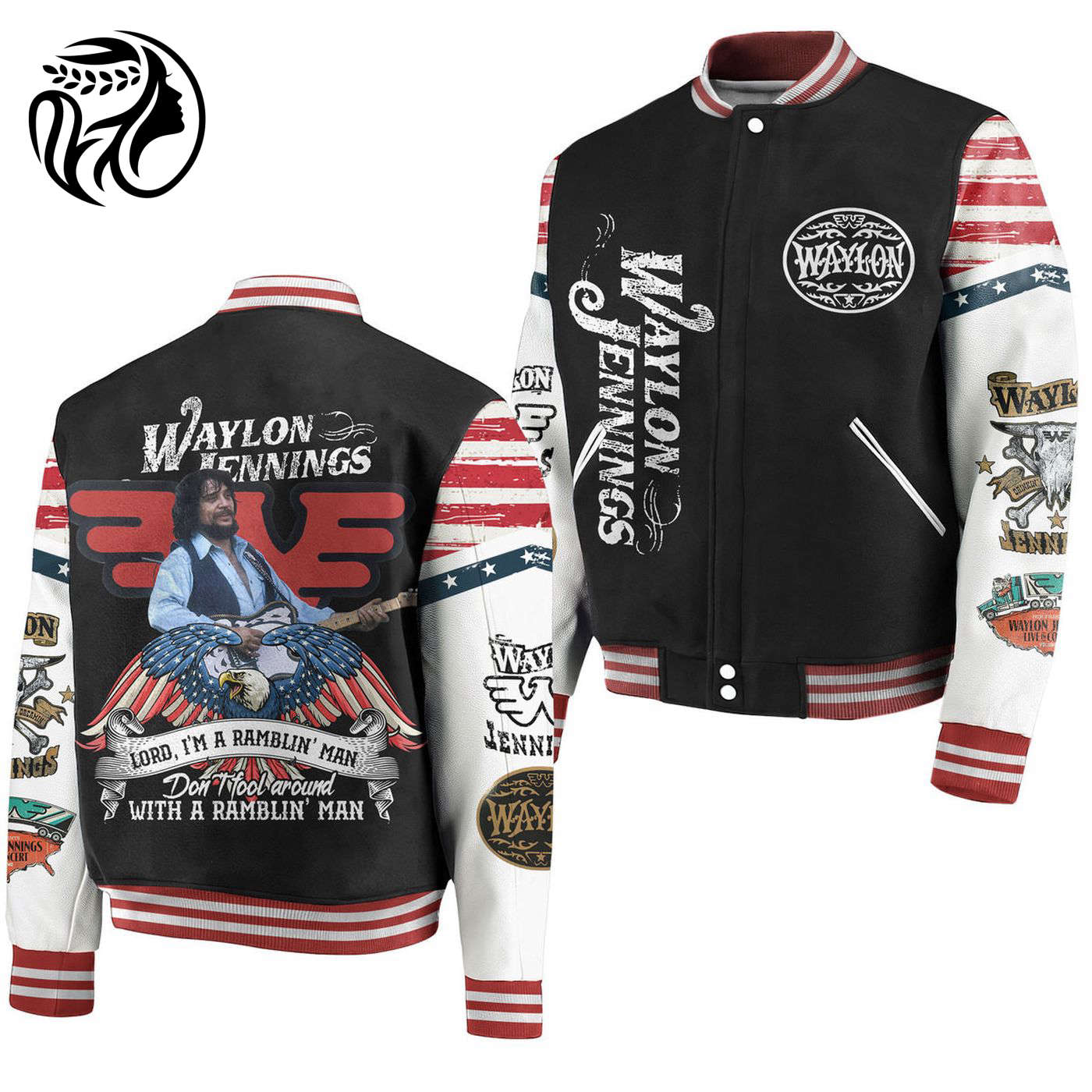 Waylon Jennings New Premium Baseball Jacket Gift For Fan