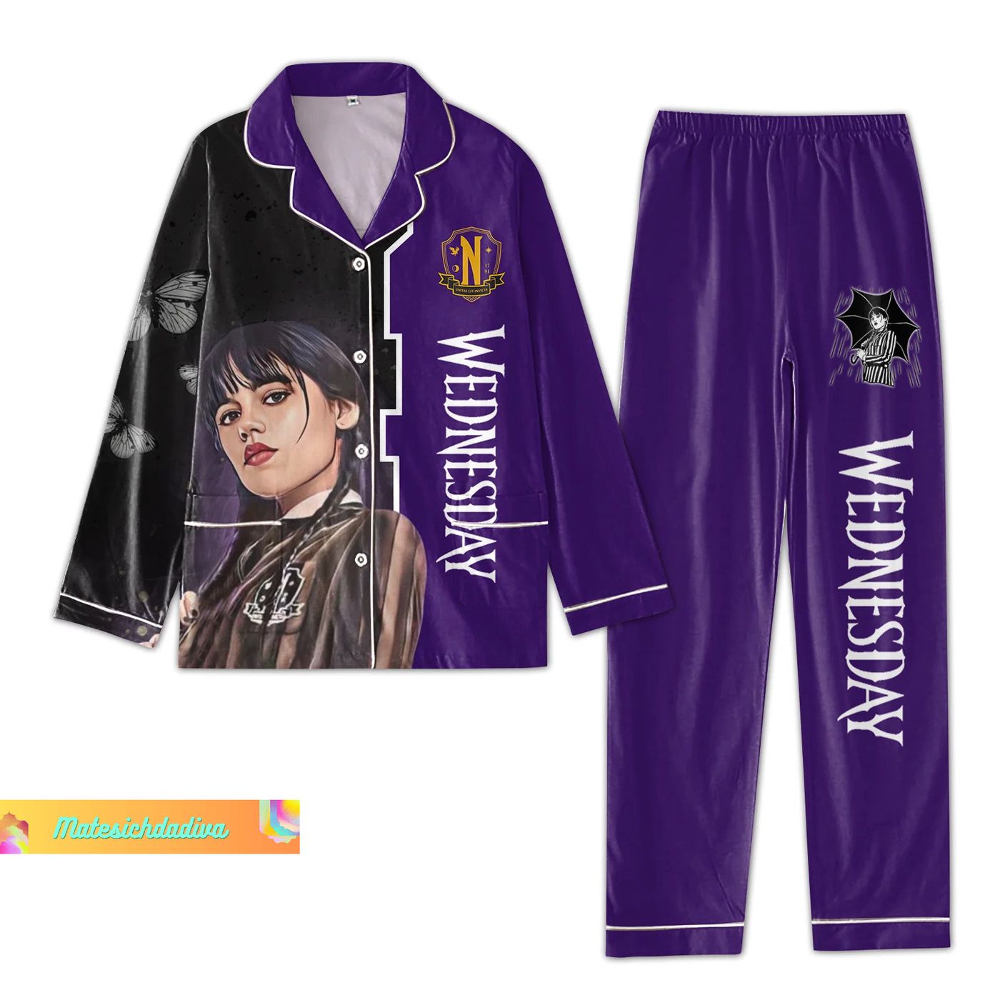 Cozy Wednesday Pajama Set: Perfect for Movie Nights & Holidays