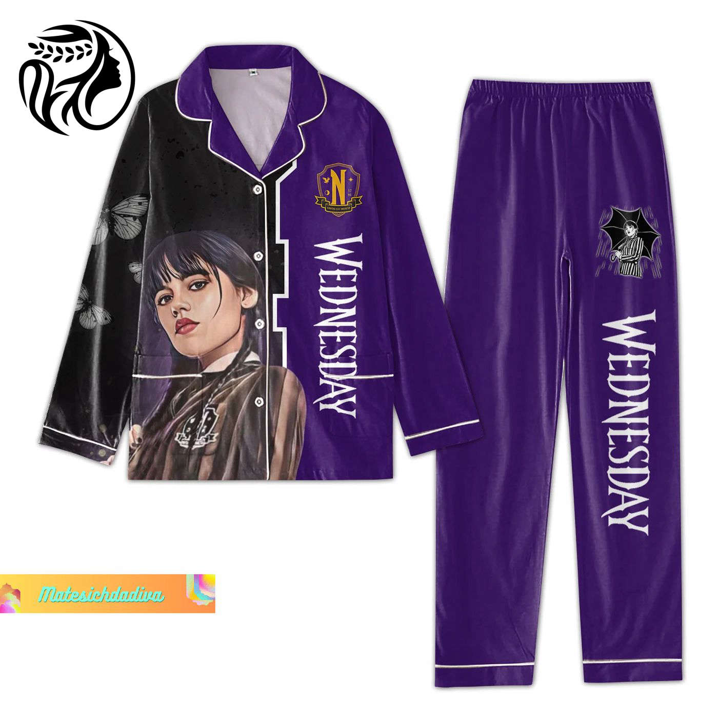 Cozy Wednesday Pajama Set: Perfect for Movie Nights & Holidays