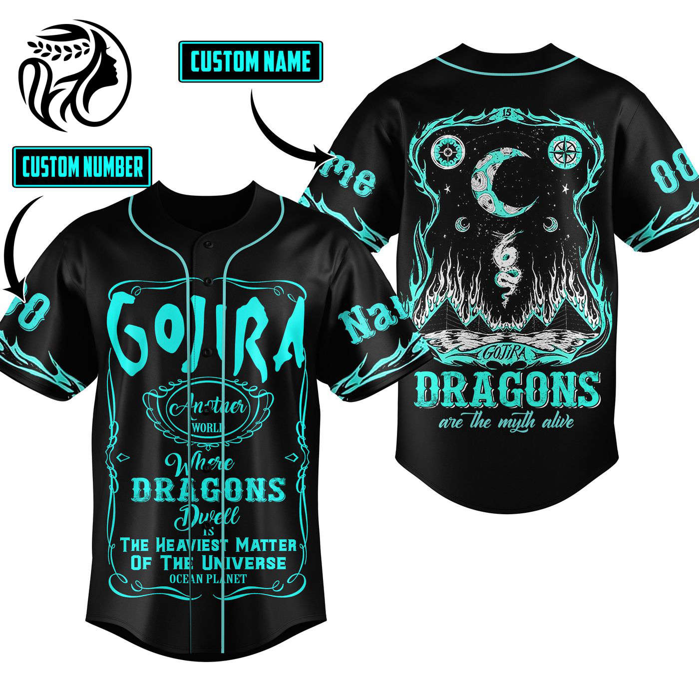 Where Dragons Dwell Gojira Baseball Jersey For Men Women And Kids Gift