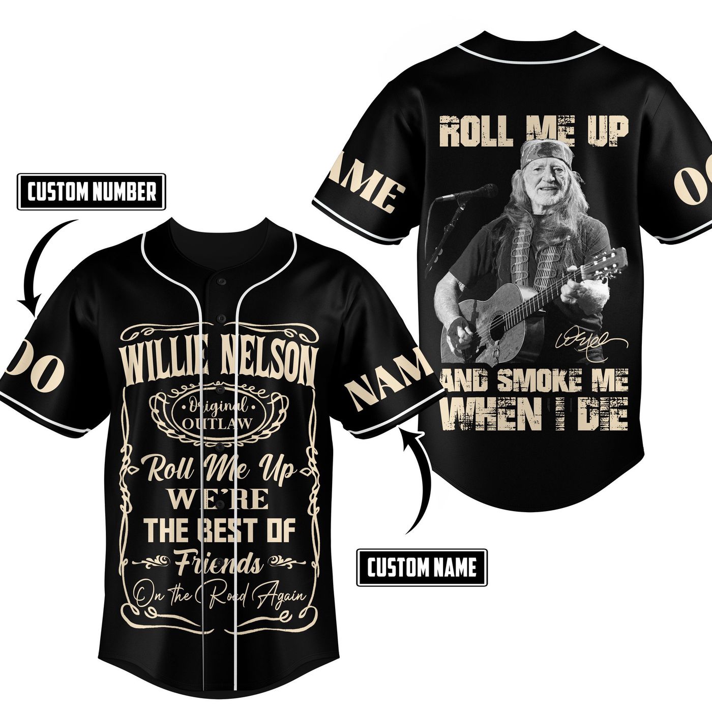 Willie Nelson Baseball Jersey For Men Women And Kids Gift