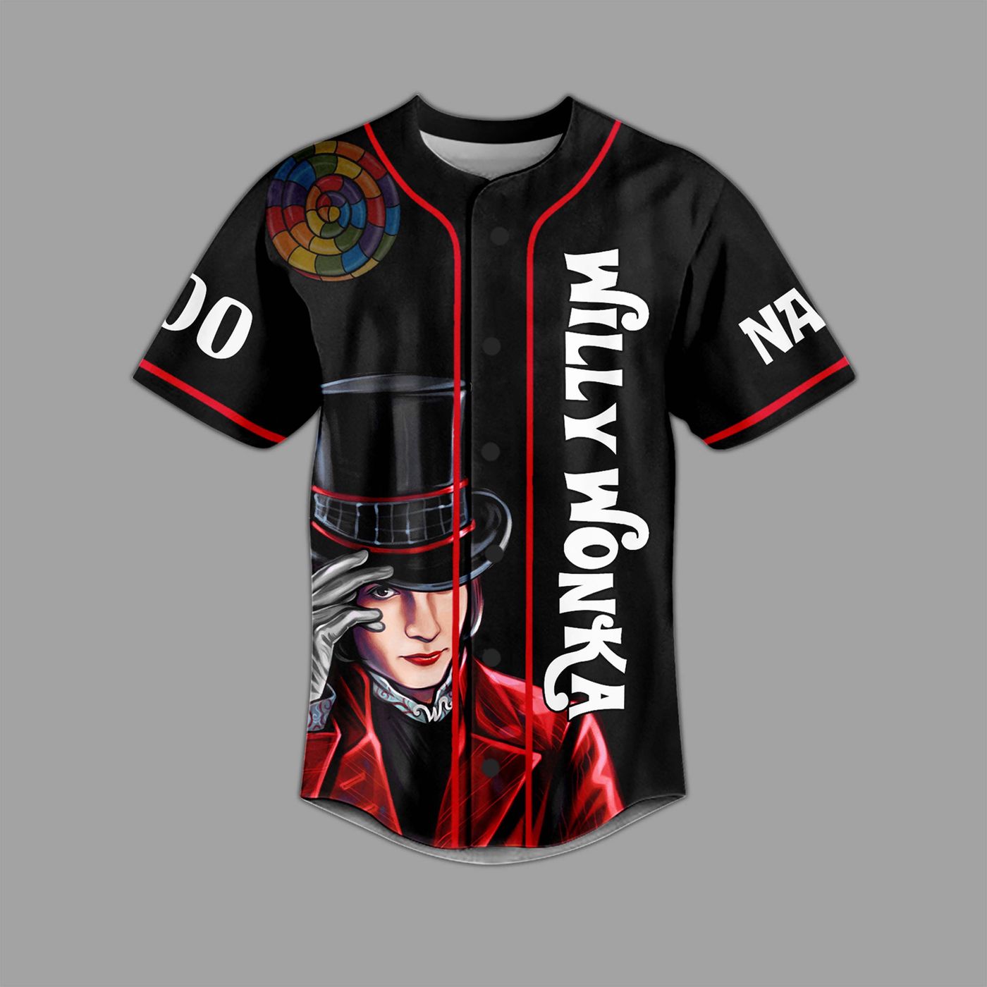 Willy Wonka Baseball Jersey For Men Women And Kids Gift