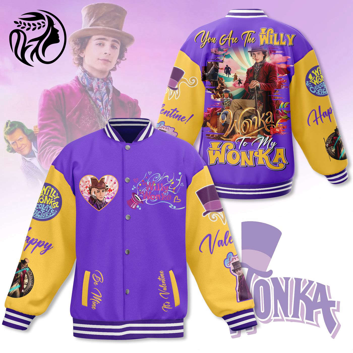 Willy Wonka New Premium Baseball Jacket Gift For Fan