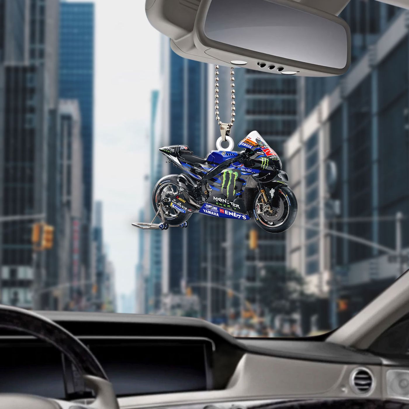 Yamaha Motor Racing Custom Shape-sided Acrylic Car Ornament Yamaha Motor Racing Custom Shape-sided Acrylic Car Ornament