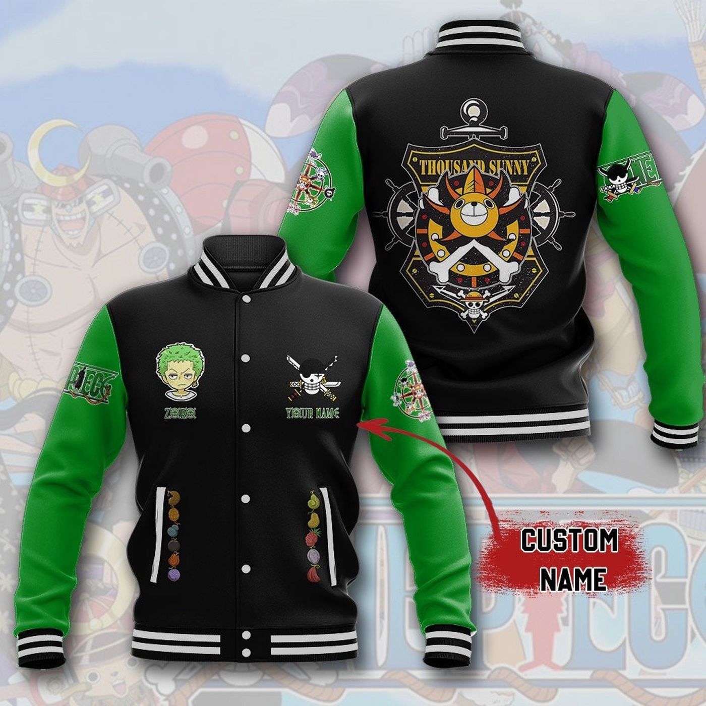 Zoro One Piece New Premium Baseball Jacket Gift For Fan