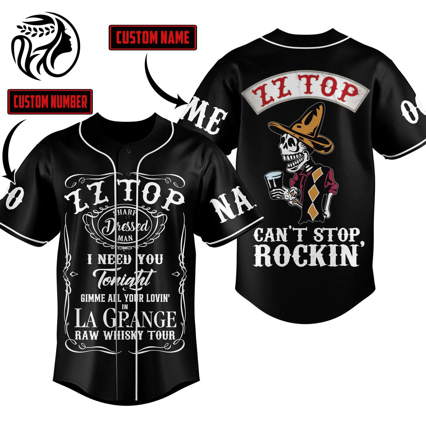 ZZ Top Baseball Jersey For Men Women And Kids Gift