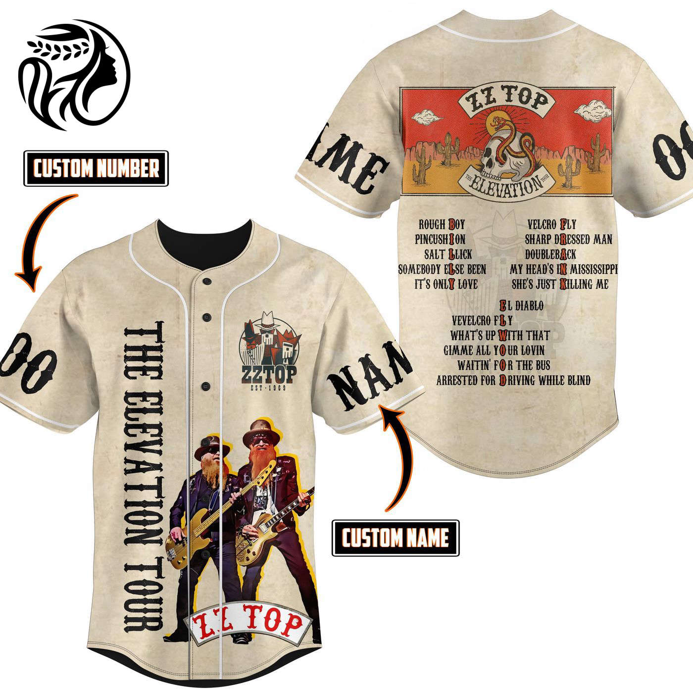 ZZ Top Baseball Jersey For Men Women And Kids Gift