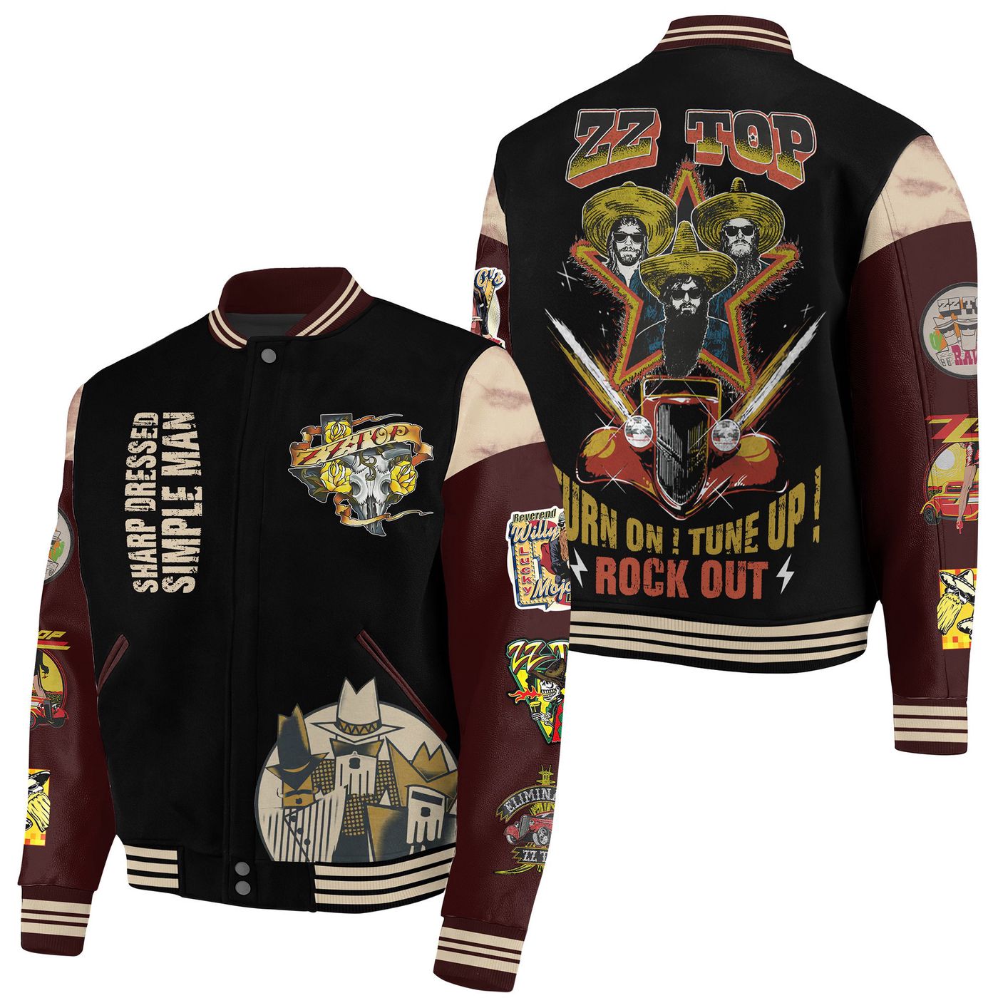 ZZ Top New Premium Baseball Jacket Gift For Fan ZZ Top New Premium Baseball Jacket Gift For Fan