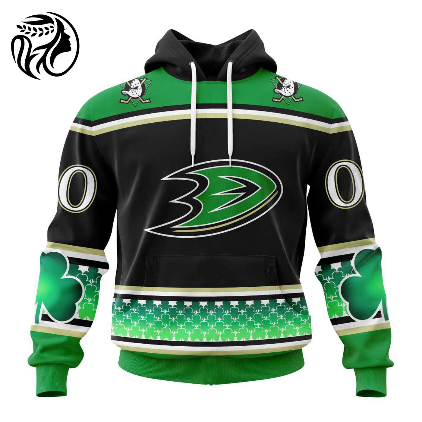 Anaheim Ducks | Specialized Unisex Kits Hockey Celebrate St Patrick’s Day V0122 3d Printed Hoodie 3d Printed Hoodie