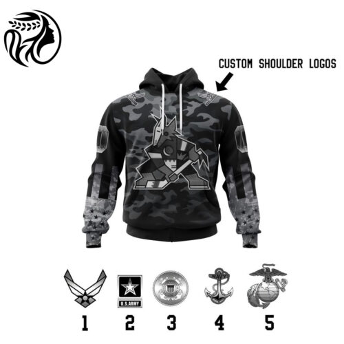 Arizona Coyotes | Specialized Kits With Camo Color And You Can Customs YourService Branches 3d Printed Hoodie 3d Printed Hoodie