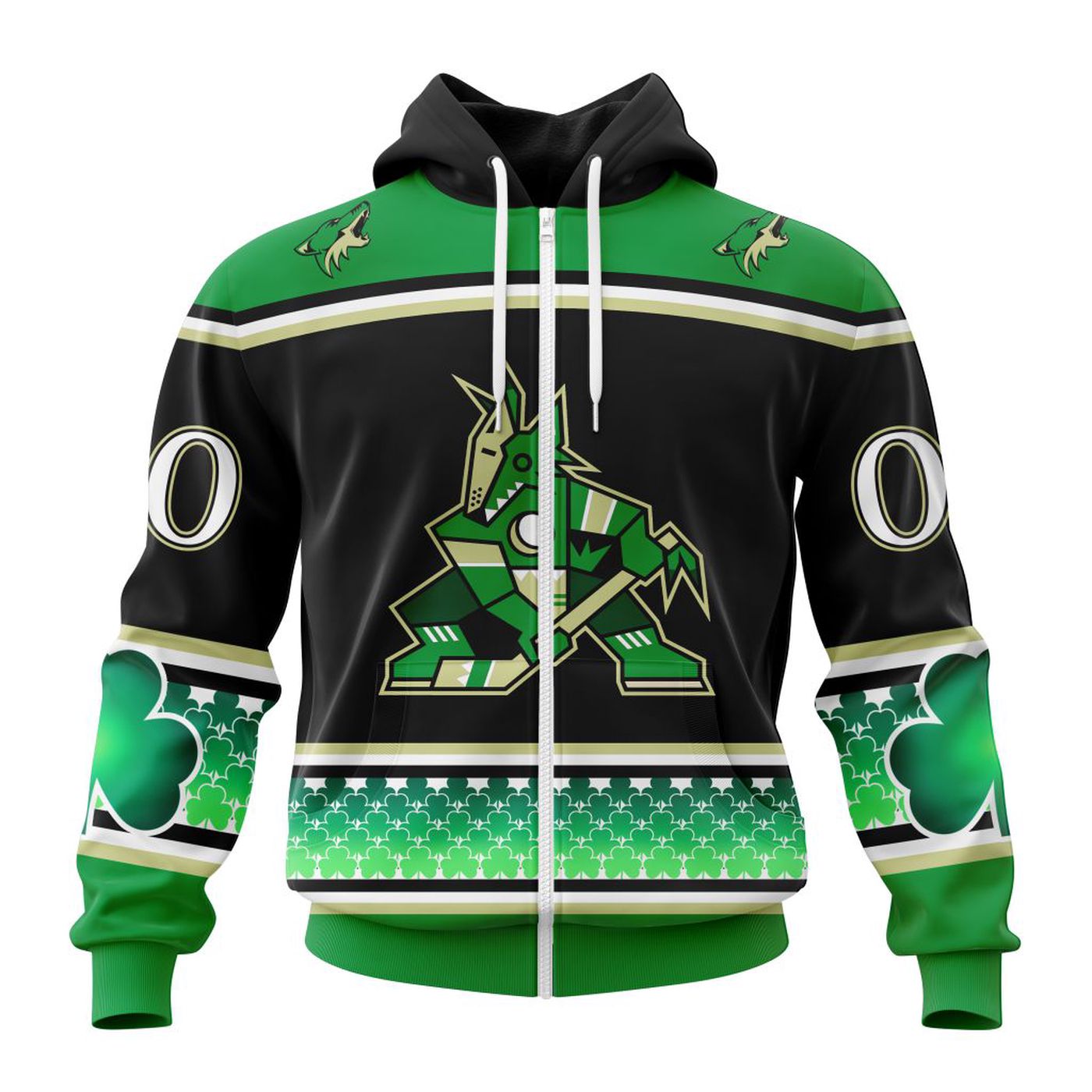 Arizona Coyotes | Specialized Unisex Kits Hockey Celebrate St Patrick’s Day V0122 3d Printed Hoodie 3d Printed Hoodie