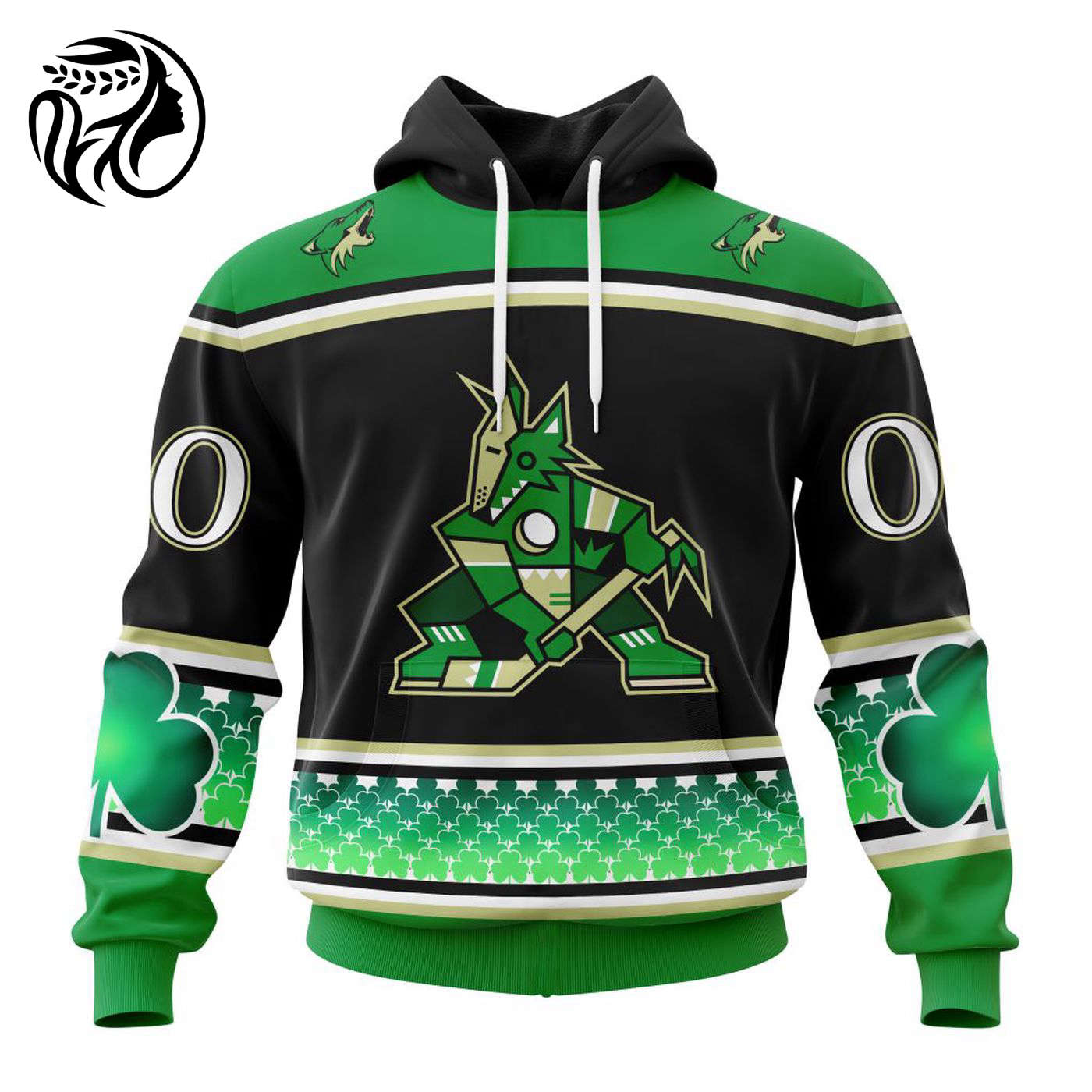Arizona Coyotes | Specialized Unisex Kits Hockey Celebrate St Patrick’s Day V0122 3d Printed Hoodie 3d Printed Hoodie