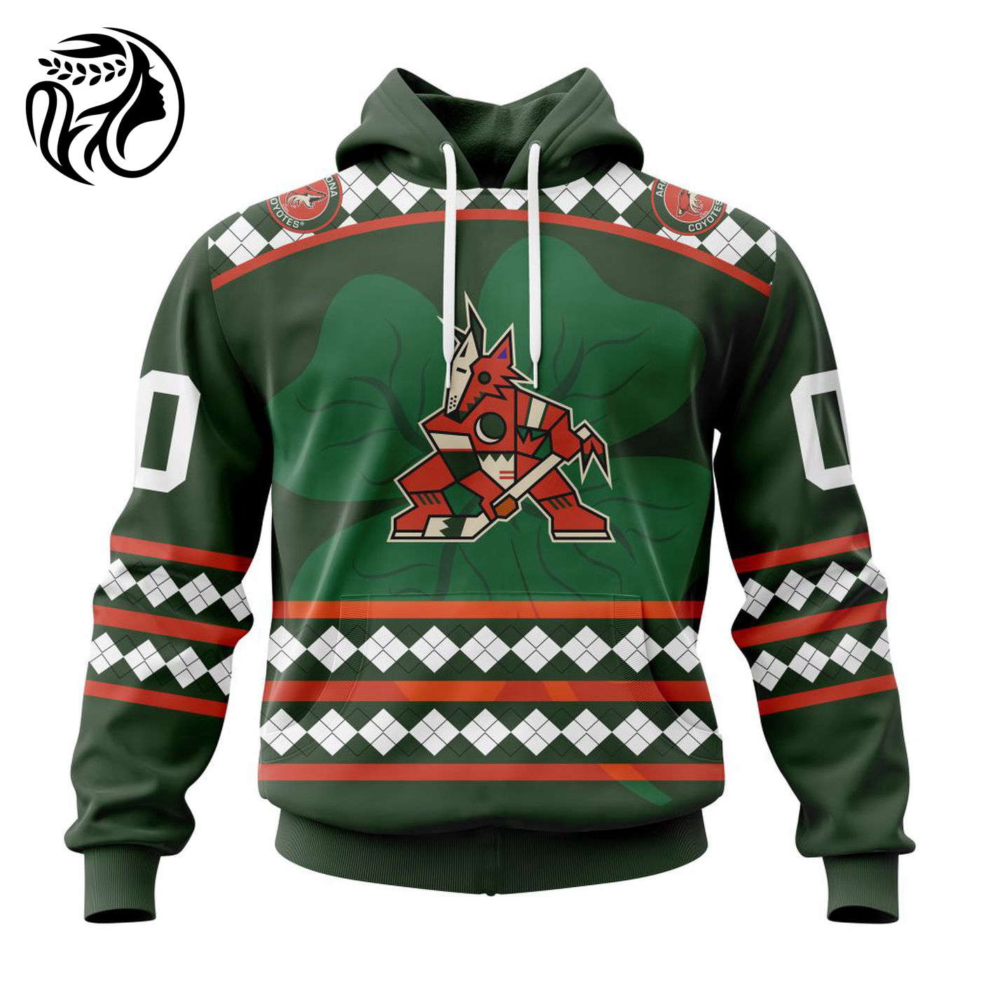 Arizona Coyotes | Specialized Unisex Kits Hockey Celebrate St Patrick’s Day V0222 3d Printed Hoodie 3d Printed Hoodie