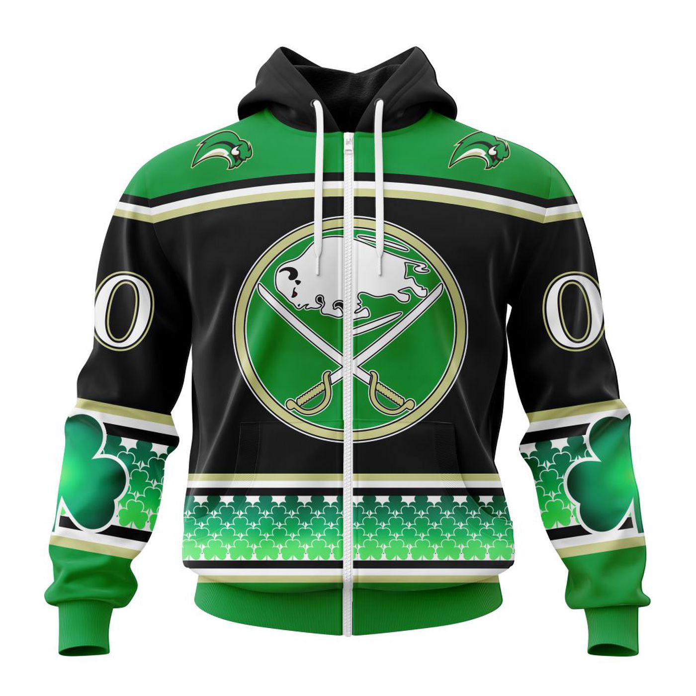 Buffalo Sabres | Specialized Unisex Kits Hockey Celebrate St Patrick’s Day V0122 3d Printed Hoodie 3d Printed Hoodie