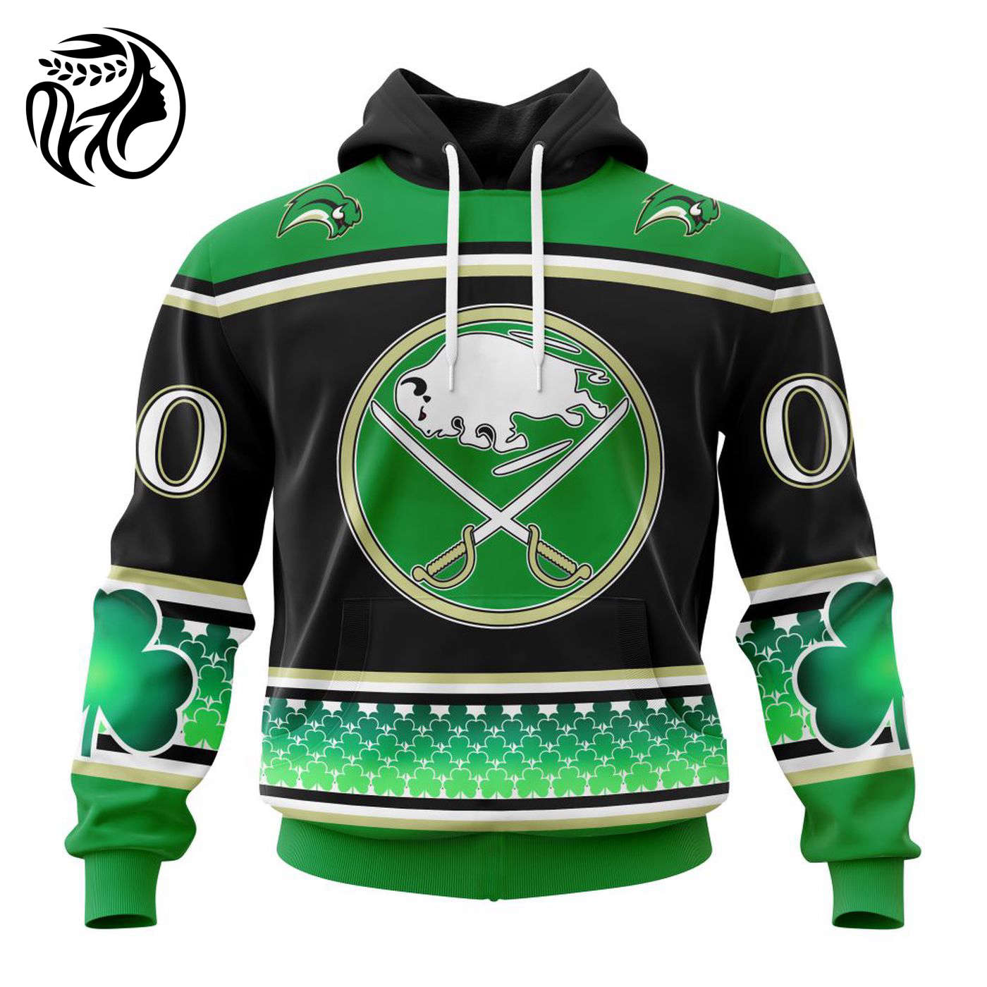 Buffalo Sabres | Specialized Unisex Kits Hockey Celebrate St Patrick’s Day V0122 3d Printed Hoodie 3d Printed Hoodie
