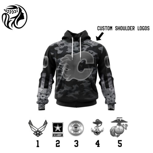Calgary Flames Specialized Kits With Camo Color And You Can Customs YourService Branches 3d Printed Hoodie 3d Printed Hoodie