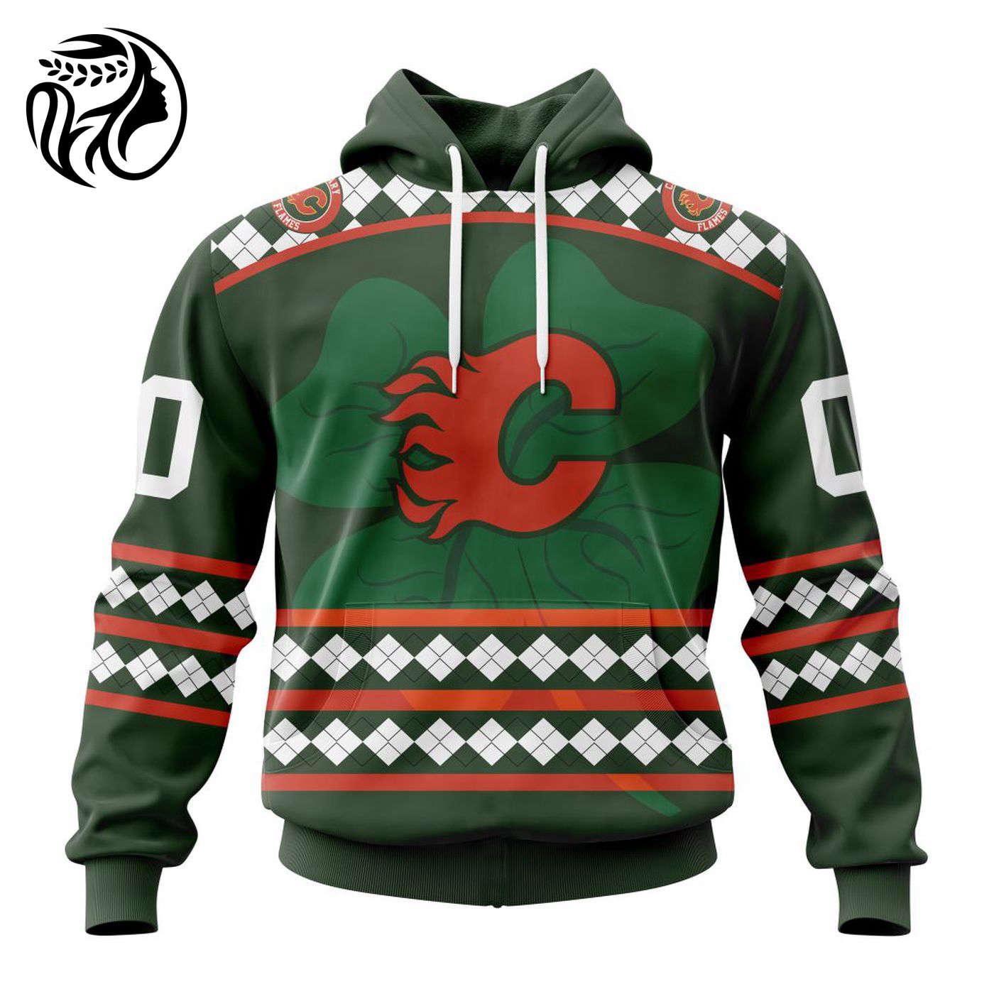 Calgary Flames Specialized Unisex Kits Hockey Celebrate St Patrick’s Day V0222 3d Printed Hoodie 3d Printed Hoodie