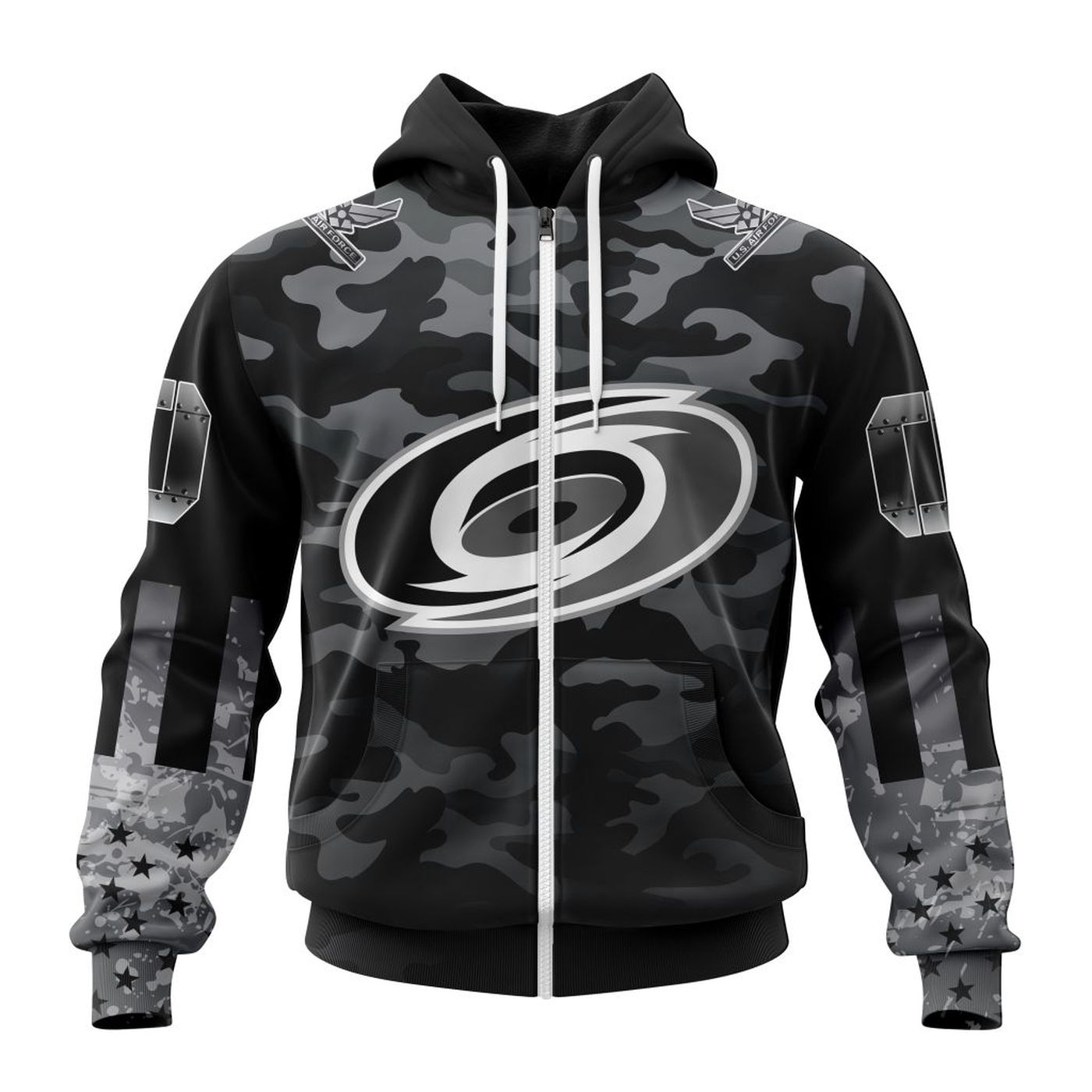 Carolina Hurricanes | Specialized Kits With Camo Color And You Can Customs YourService Branches 3d Printed Hoodie 3d Printed Hoodie