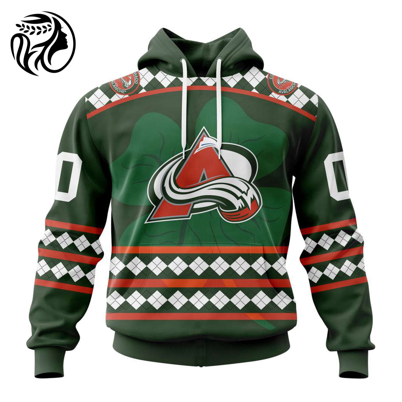 Colorado Avalanche | Specialized Unisex Kits Hockey Celebrate St Patrick’s Day V0222 3d Printed Hoodie 3d Printed Hoodie