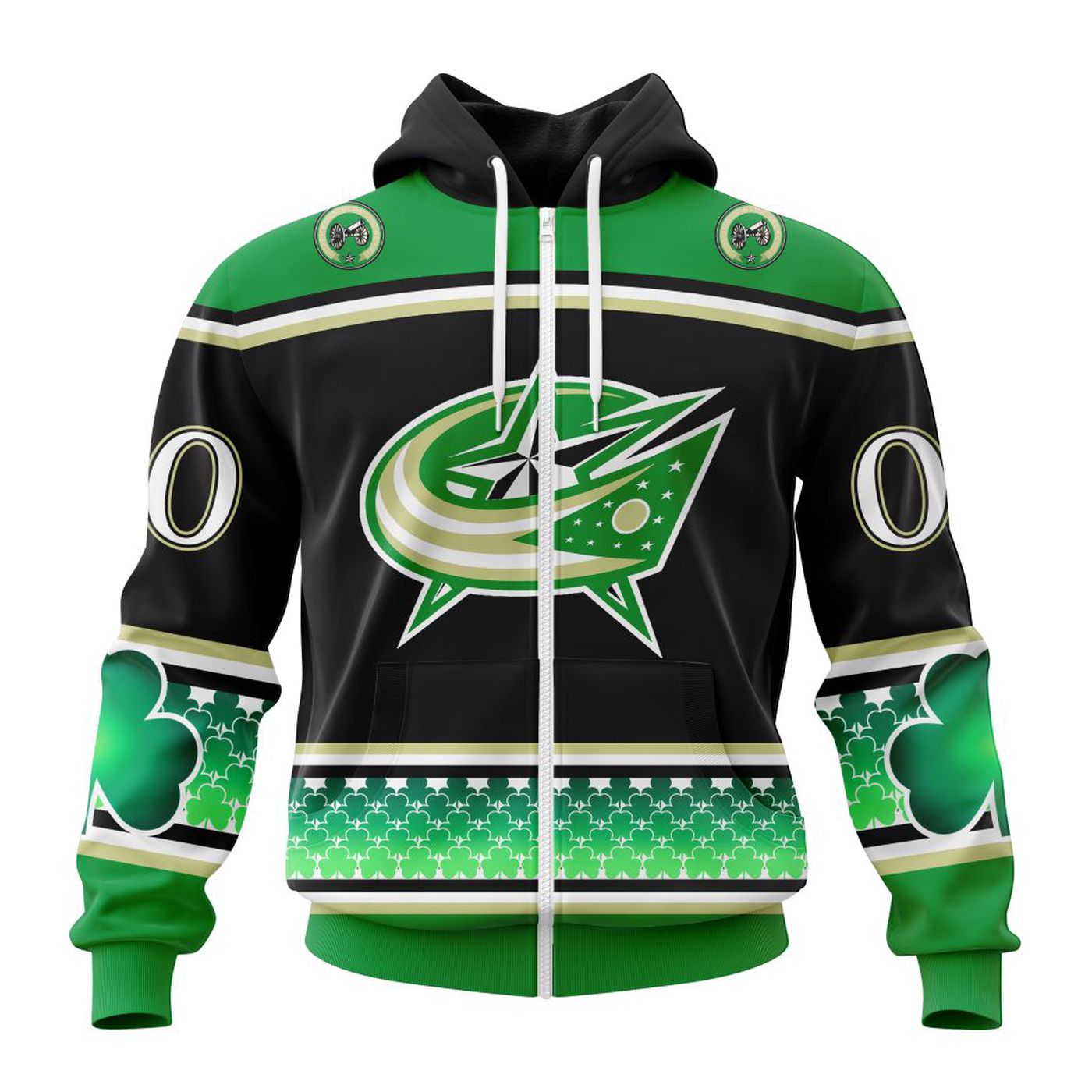 Columbus Blue Jackets | Specialized Unisex Kits Hockey Celebrate St Patrick’s Day V0122 3d Printed Hoodie 3d Printed Hoodie