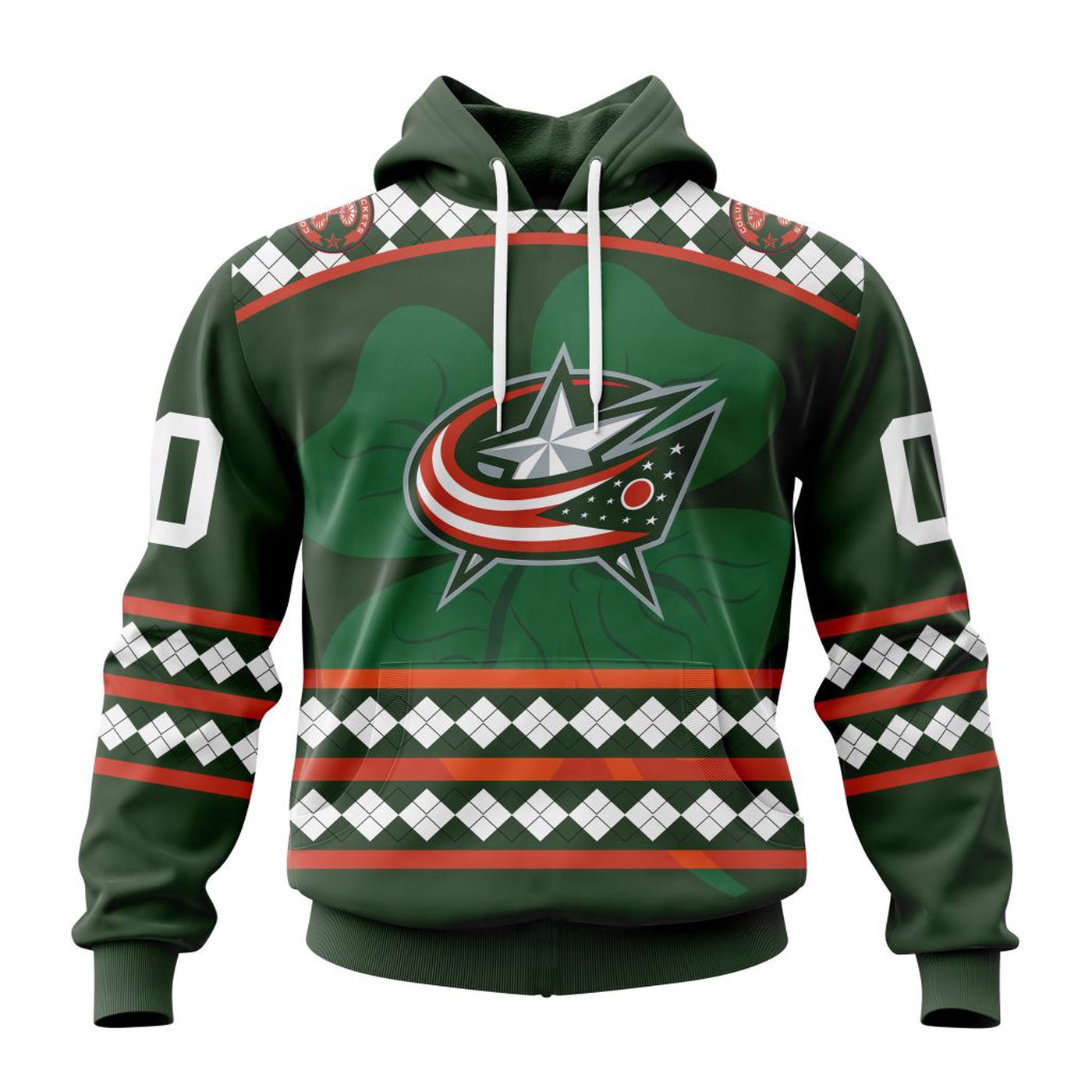 Columbus Blue Jackets | Specialized Unisex Kits Hockey Celebrate St Patrick’s Day V0222 3d Printed Hoodie 3d Printed Hoodie