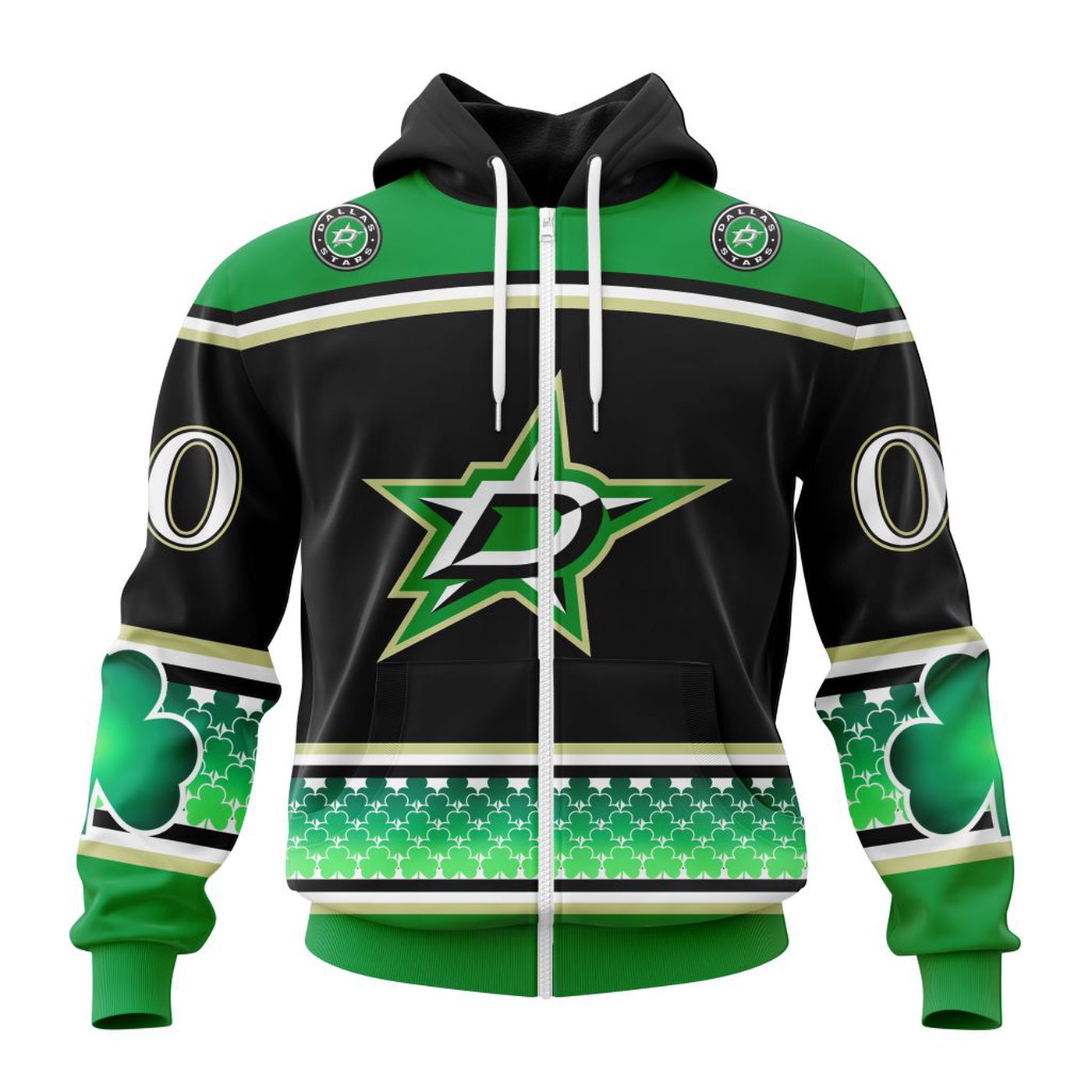 Dallas Stars | Specialized Unisex Kits Hockey Celebrate St Patrick’s Day V0122 3d Printed Hoodie 3d Printed Hoodie