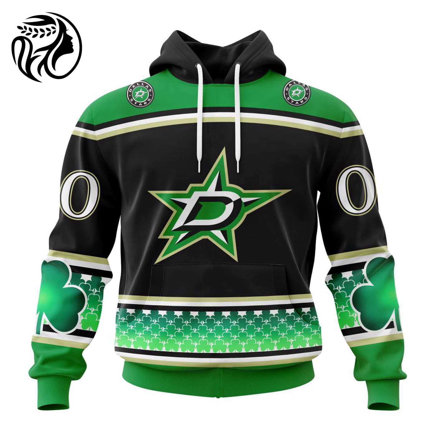 Dallas Stars | Specialized Unisex Kits Hockey Celebrate St Patrick’s Day V0122 3d Printed Hoodie 3d Printed Hoodie