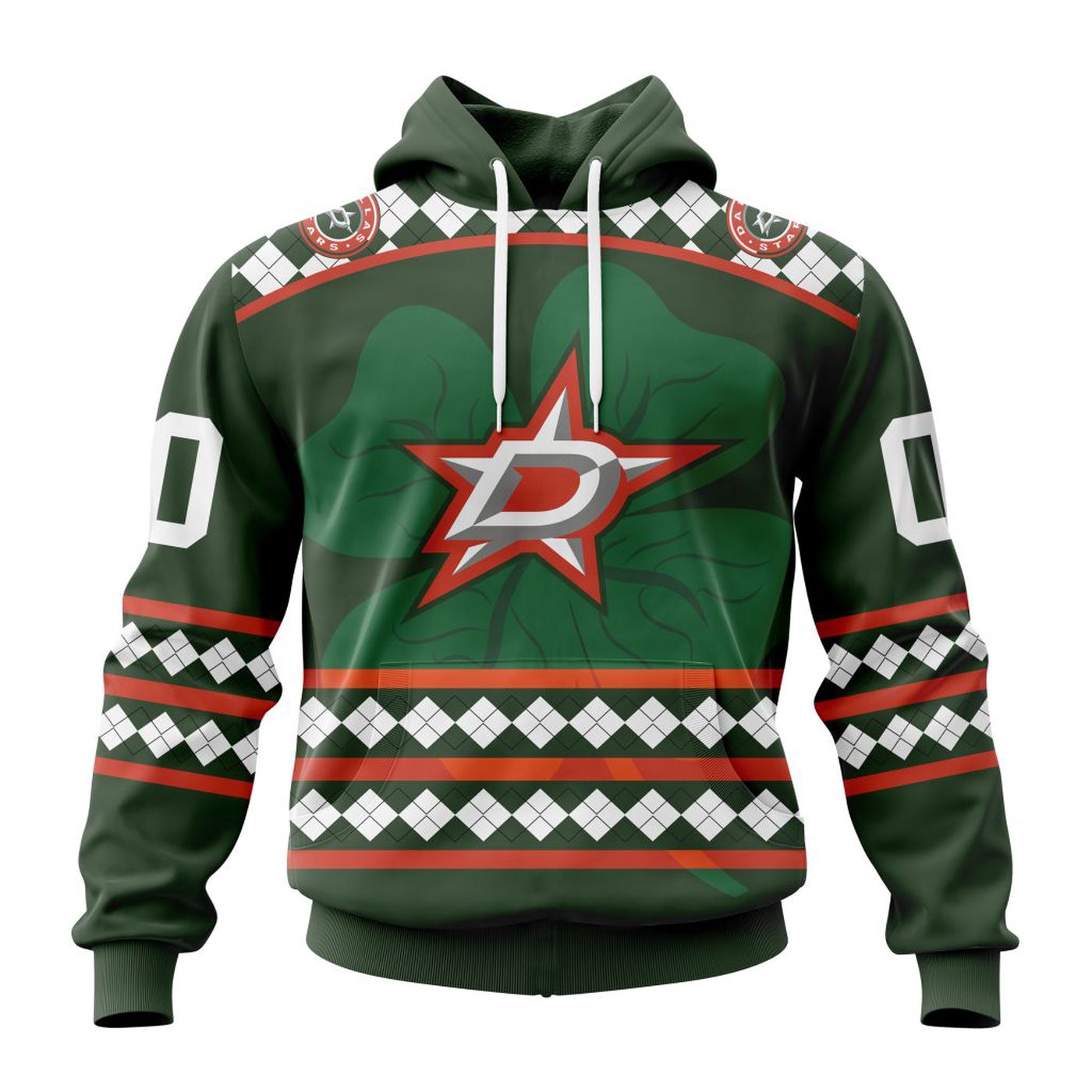 Dallas Stars | Specialized Unisex Kits Hockey Celebrate St Patrick’s Day V0222 3d Printed Hoodie 3d Printed Hoodie